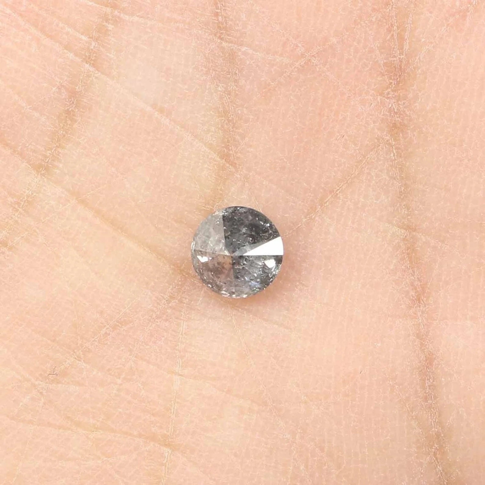 0.47 CT Natural Loose Round Shape Diamond Salt And Pepper Diamond 4.75 MM Natural Loose Black Grey Diamond Round Brilliant Cut Diamond NQ802