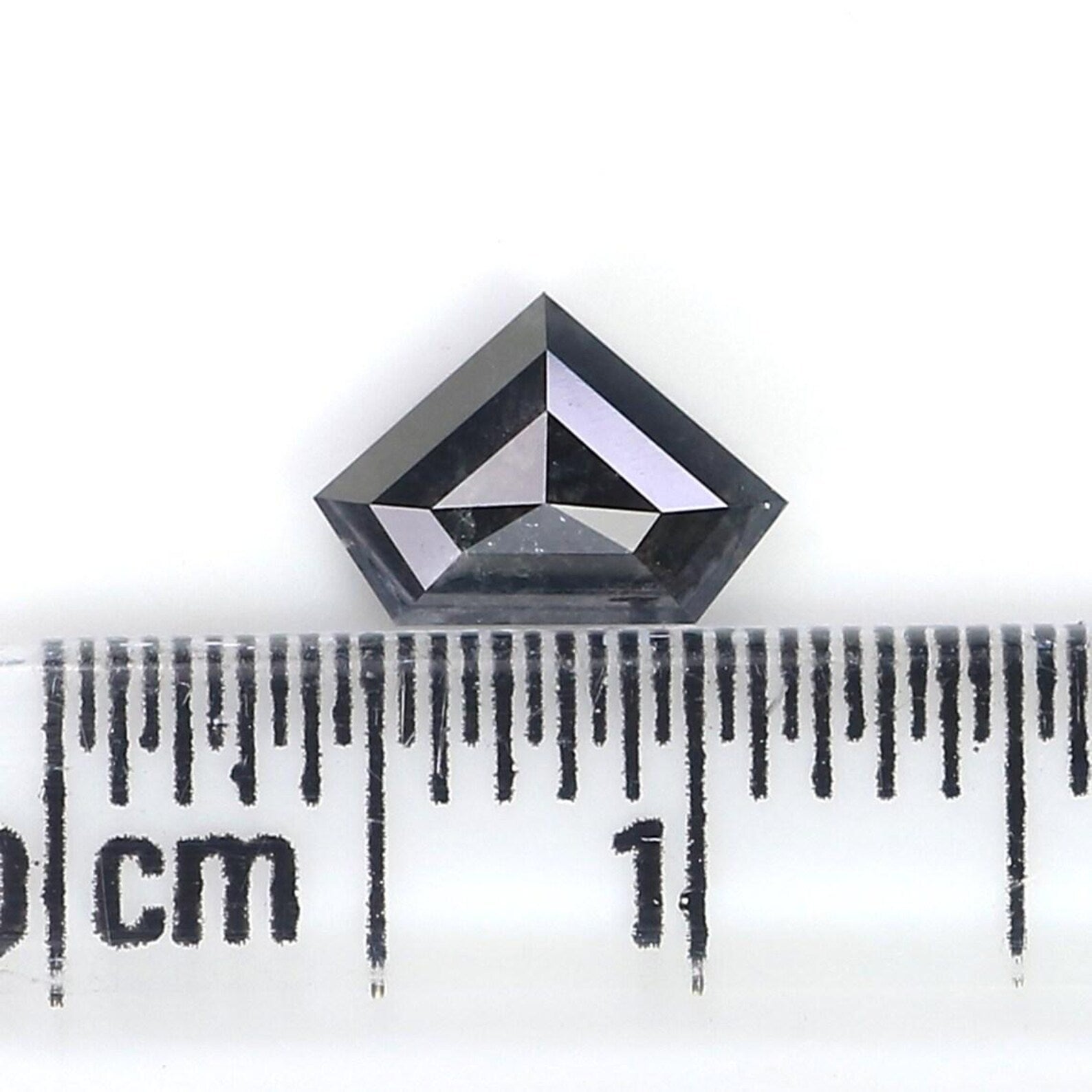 0.72 CT Natural Loose Shield Shape Diamond Salt And Pepper Shield Cut Diamond 5.20 MM Natural Loose Black Grey Shield Rose Cut Diamond NQ443