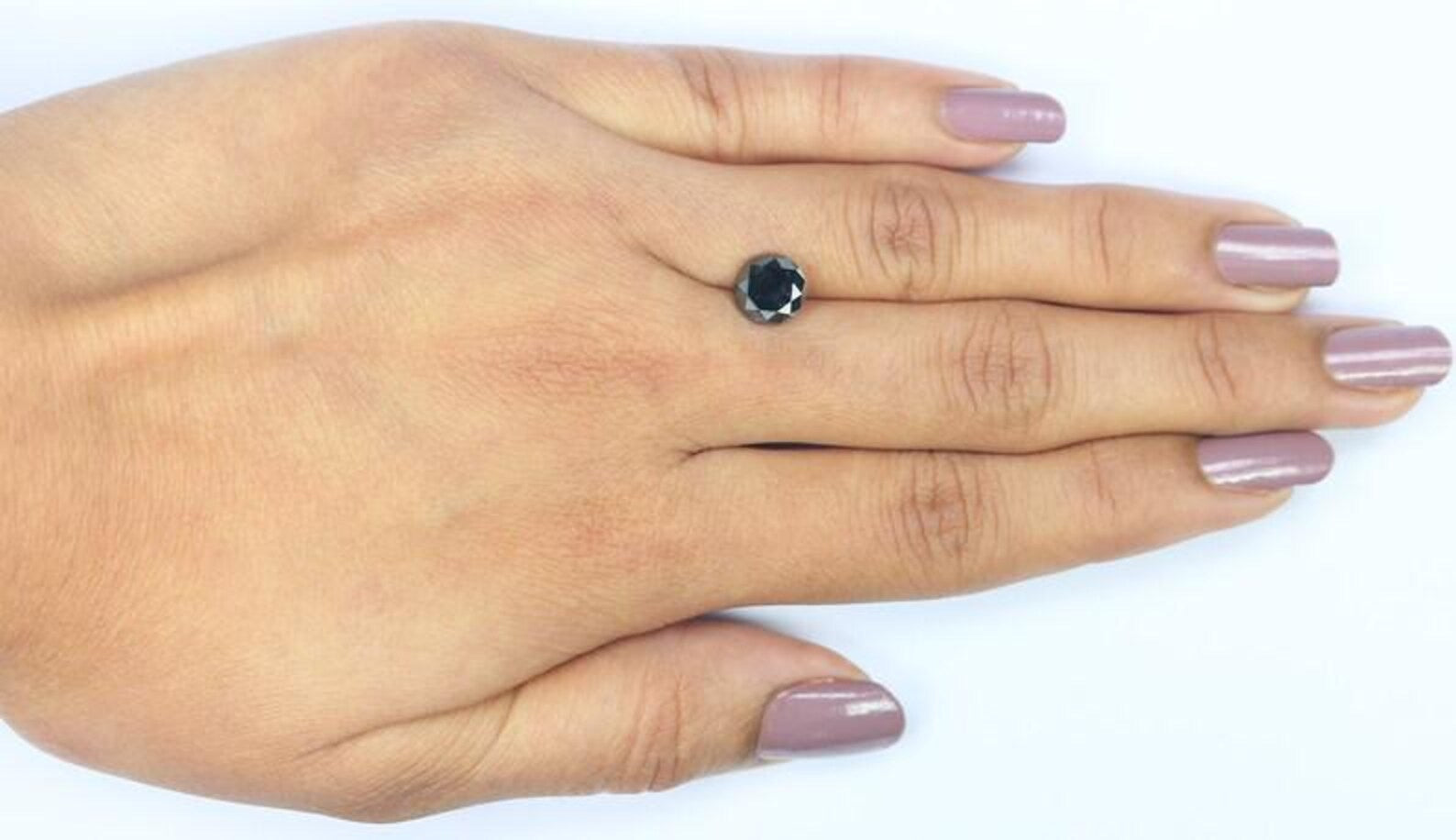 1.65 CT Natural Loose Round Shape Diamond Black Color Round Diamond 7.25 MM Natural Diamond Black Color Round Brilliant Cut Diamond NQ277