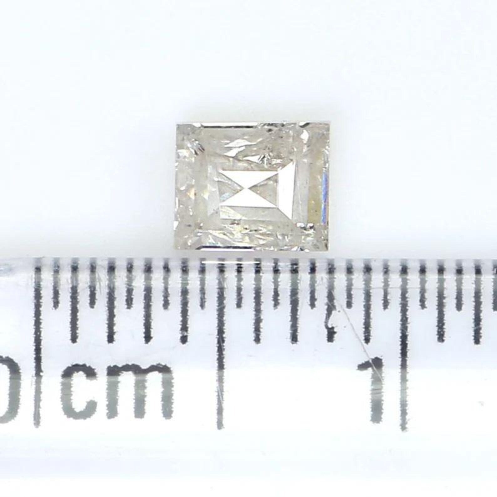 0.37 CT Natural Loose Square Shape Diamond Yellow Color Square Cut Diamond 4.30 MM Natural Loose Grey Color Square Rose Cut Diamond NQ7489