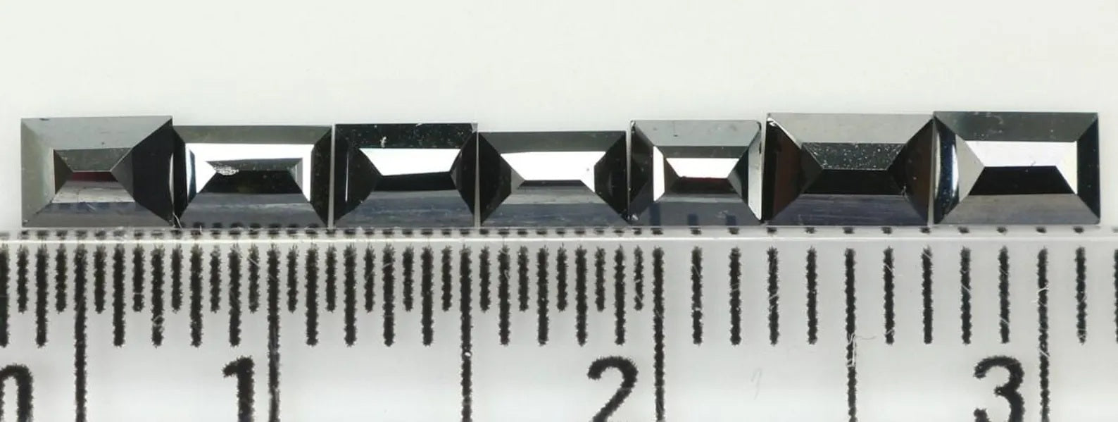 1.27 CT Natural Loose Baguette Shape Diamond Black Color Baguette Cut Diamond 3.45 MM Natural Black Color Baguette Rose Cut Diamond QN1358