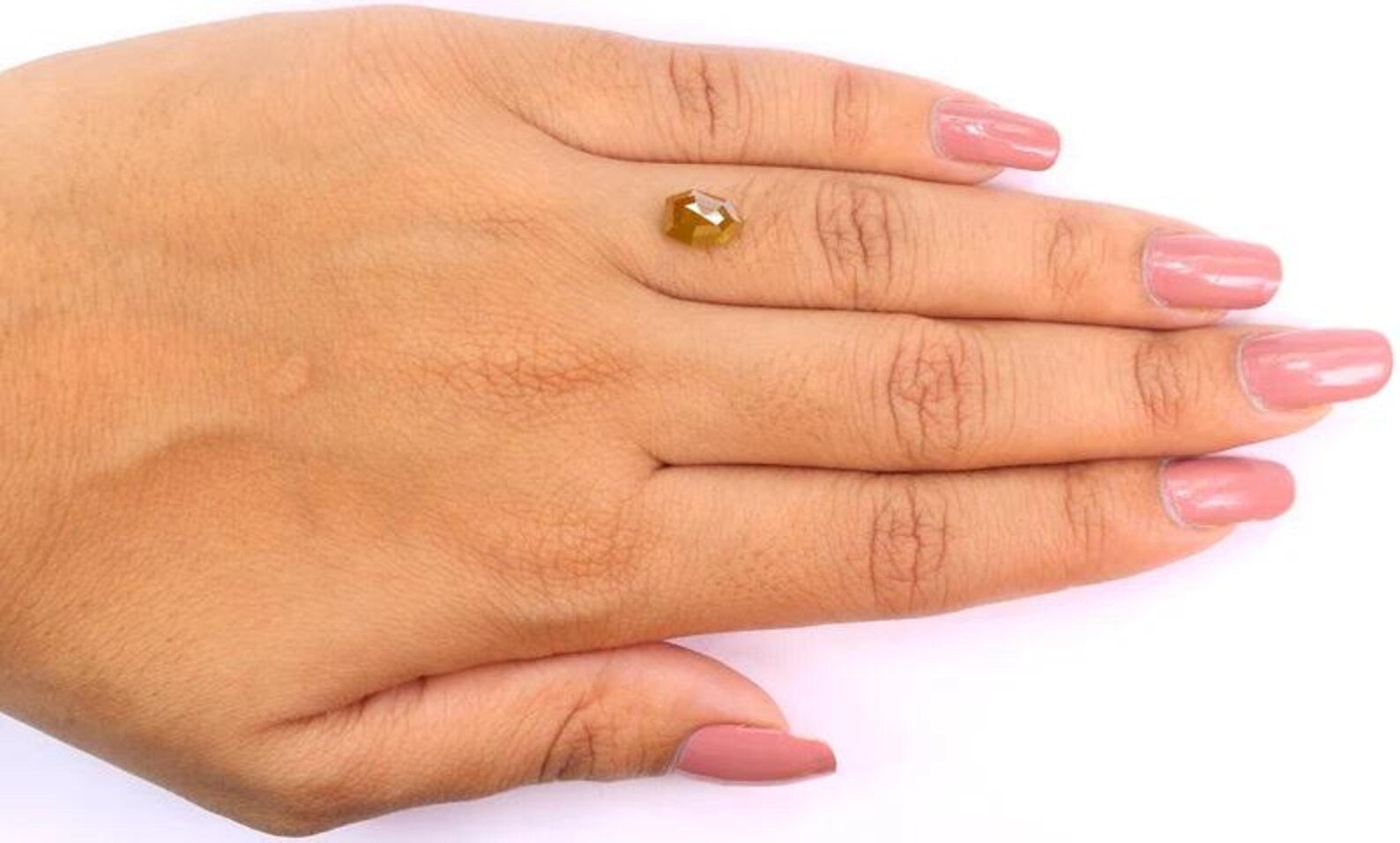 1.42 CT Natural Loose Bullet Shape Diamond Brown Color Bullet Cut Diamond 8.30 MM Natural Loose Yellow Color Bullet Rose Cut Diamond NQ8799