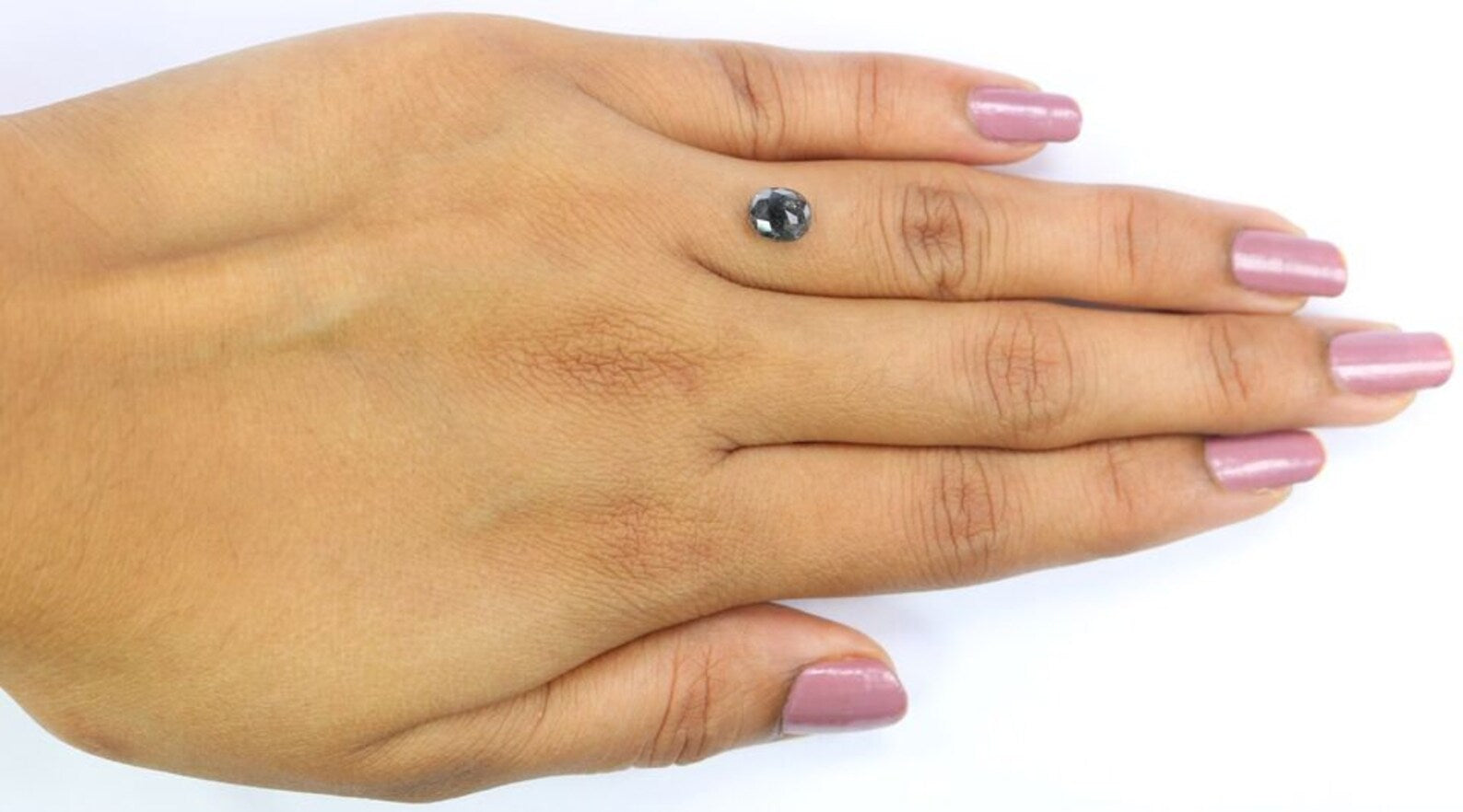 1.12 Ct Natural Loose Oval Shape Diamond Salt And Pepper Oval Diamond 6.60 MM Natural Black Grey Color Oval Rose Cut Diamond QN2360