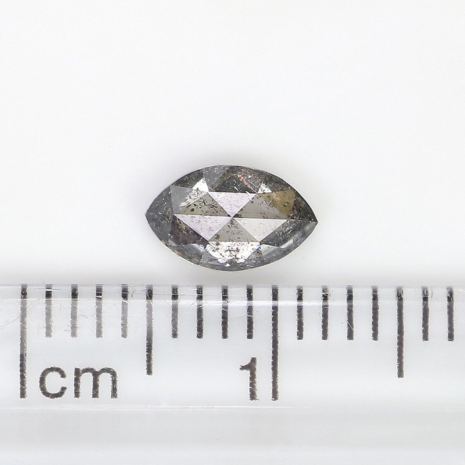 0.57 CT Natural Loose Marquise Cut Diamond Salt And Pepper Marquise Diamond 6.90 MM Natural Black Grey Color Marquise Rose Cut Diamond NQ673