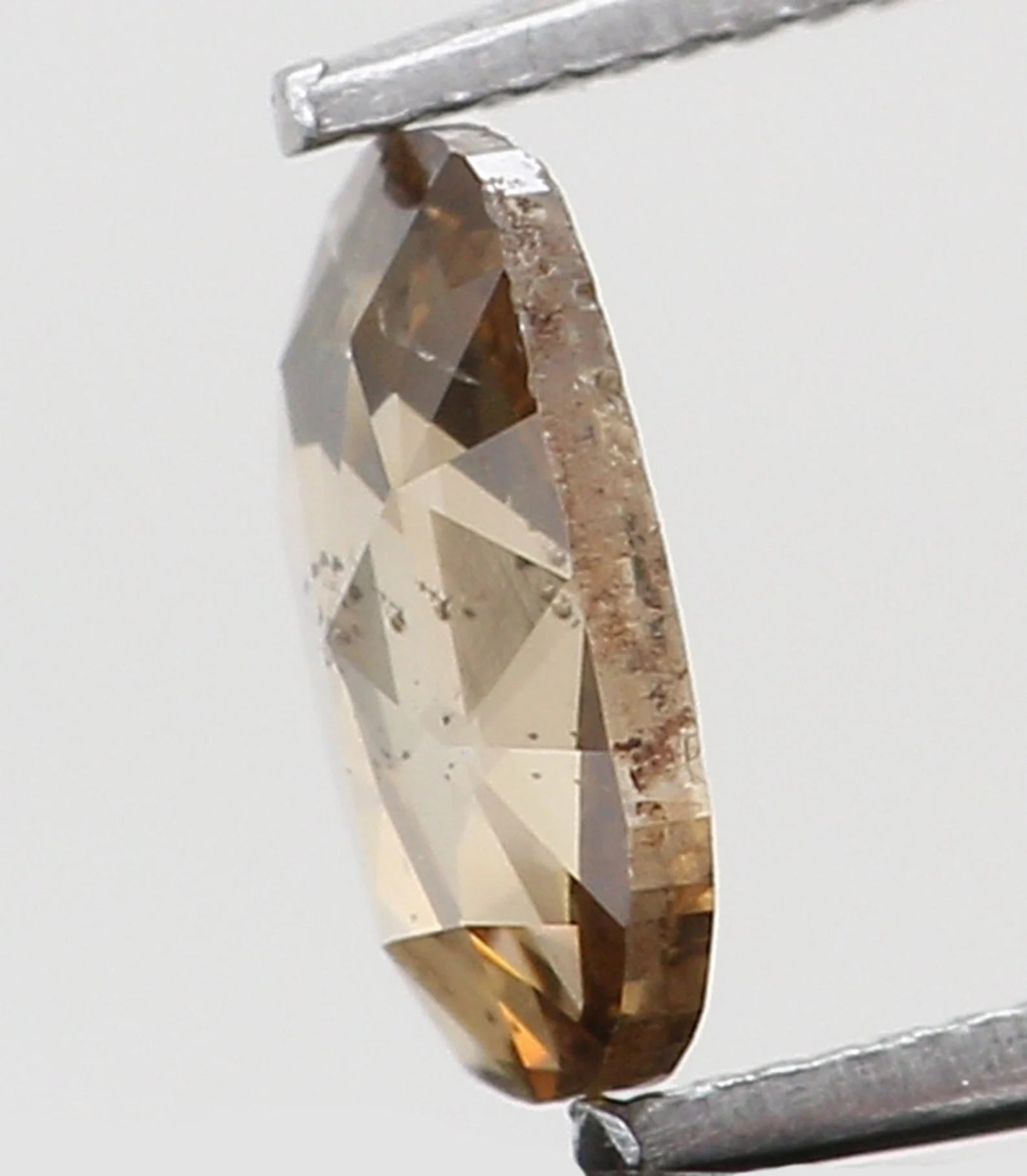 0.19 Ct Natural Loose Oval Shape Diamond Dark Brown Color Oval Cut Diamond 4.85 MM Natural Loose Diamond Oval Shape Rose Cut Diamond N7005