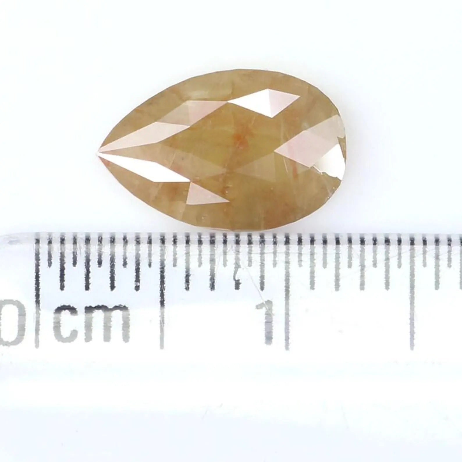 1.44 CT Natural Loose Pear Shape Diamond Brown Color Pear Diamond 10.00 MM Natural Loose Diamond Brown Color Pear Rose Cut Diamond NQ9135