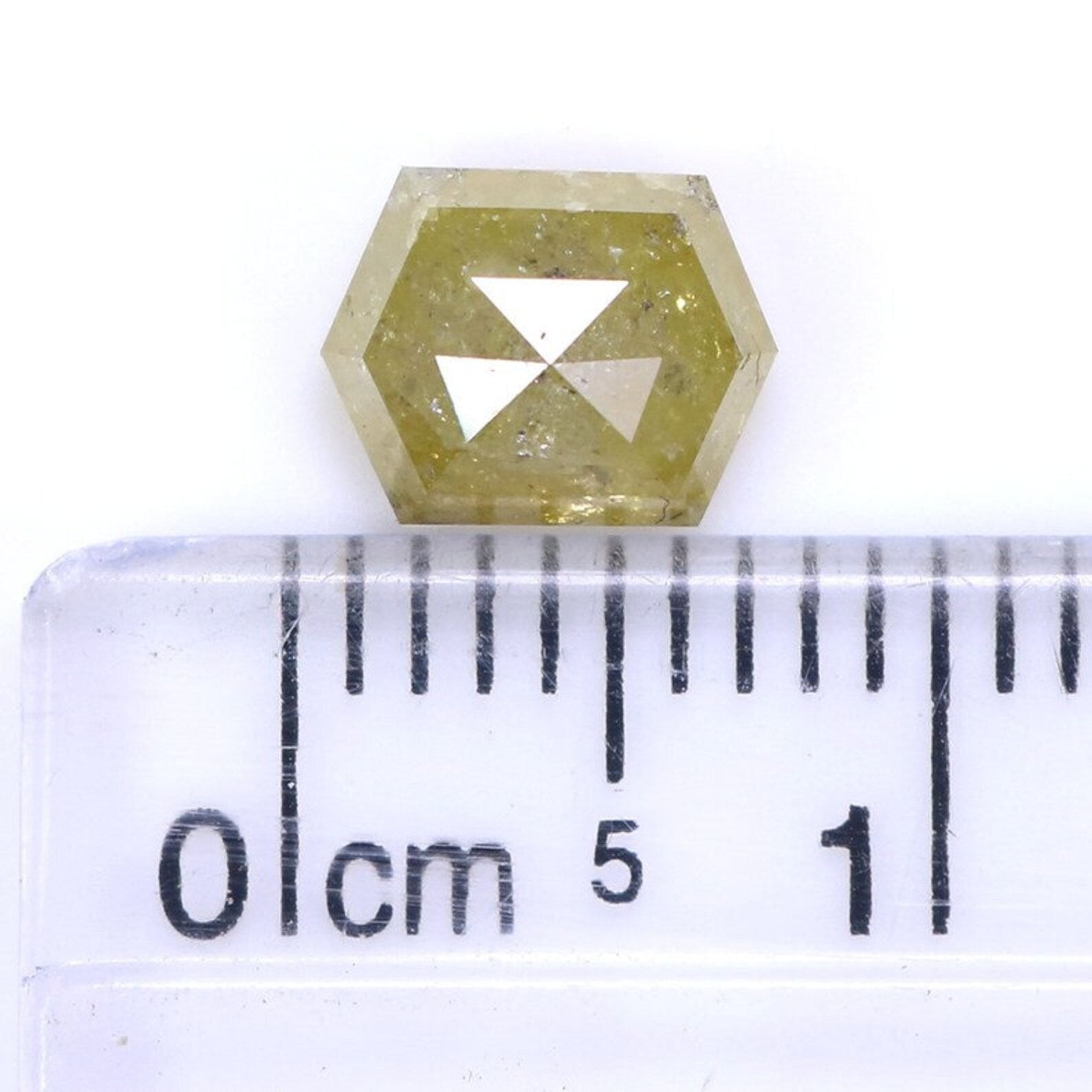 1.27 Ct Natural Loose Hexagon Shape Diamond Yellow Color Hexagon Cut Diamond 7.05 MM Natural Loose Diamond Hexagon Rose Cut Diamond NQ1962