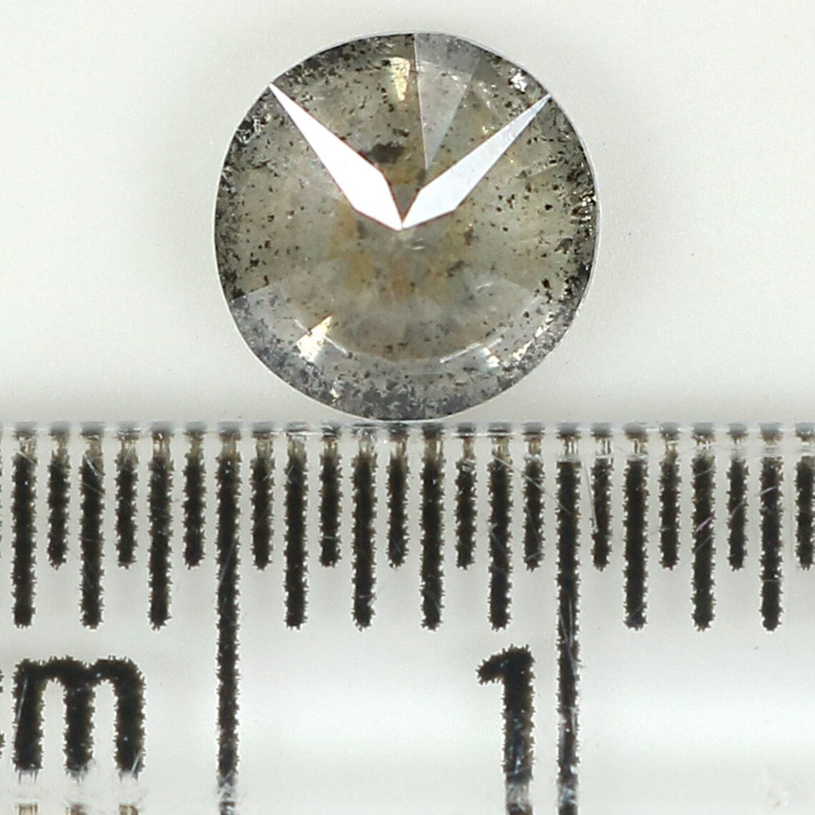 0.82 CT Natural Loose Round Diamond Salt And Pepper Round Diamond 5.70 MM Natural Loose Black Grey Color Round Brilliant Cut Diamond NQ1415