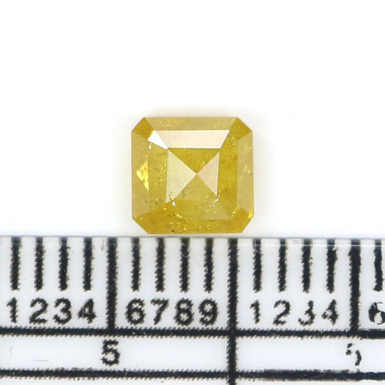 0.76 CT Natural Loose Emerald Shape Diamond Yellow Color Emerald Cut Diamond 5.05 MM Natural Loose Diamond Emerald Rose Cut Diamond NQ2212