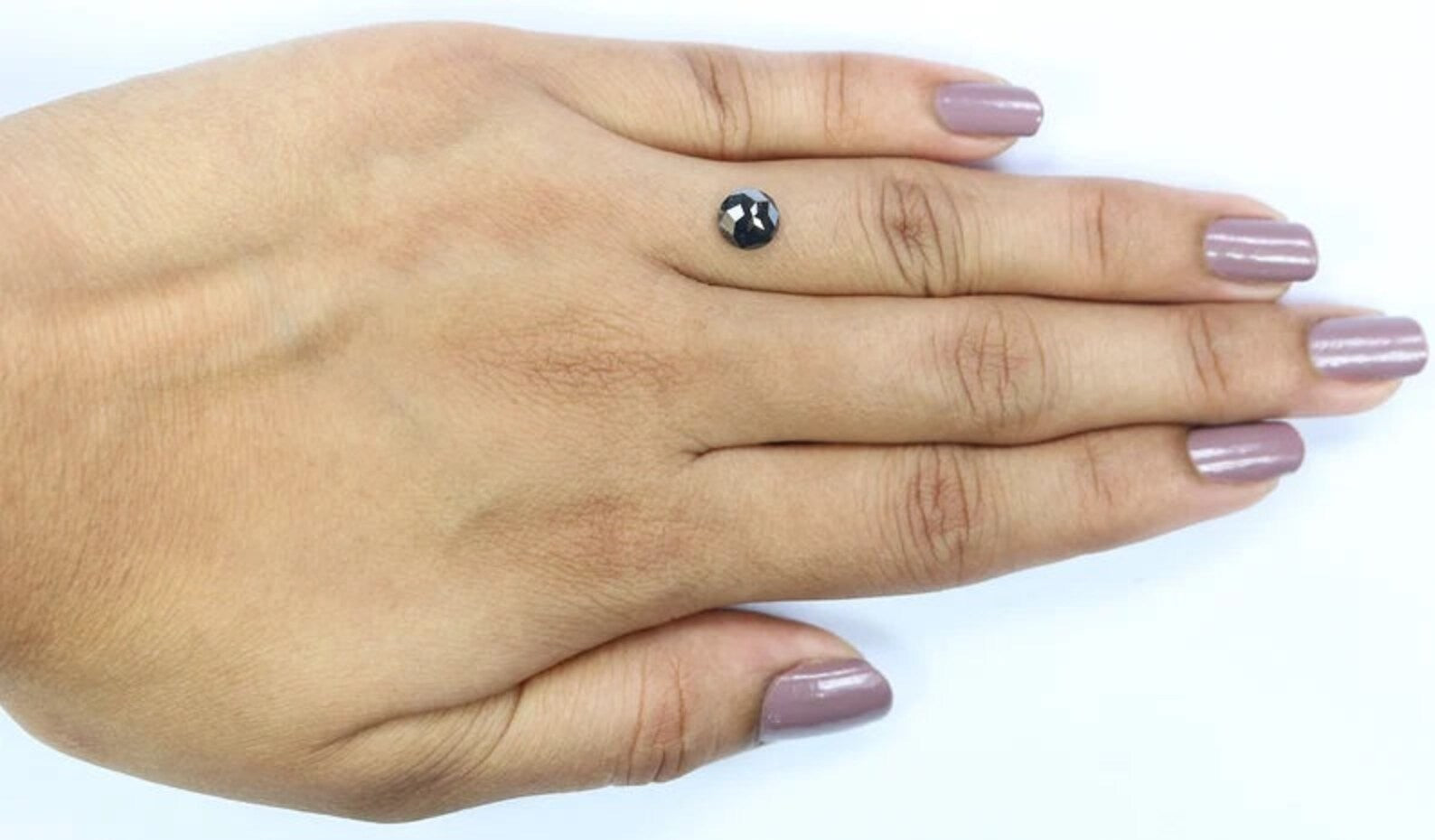 0.92 CT Natural Loose Round Shape Diamond Salt And Pepper Round Shape Diamond 6.40 MM Natural Loose Diamond Round Rose Cut Diamond NQ2470