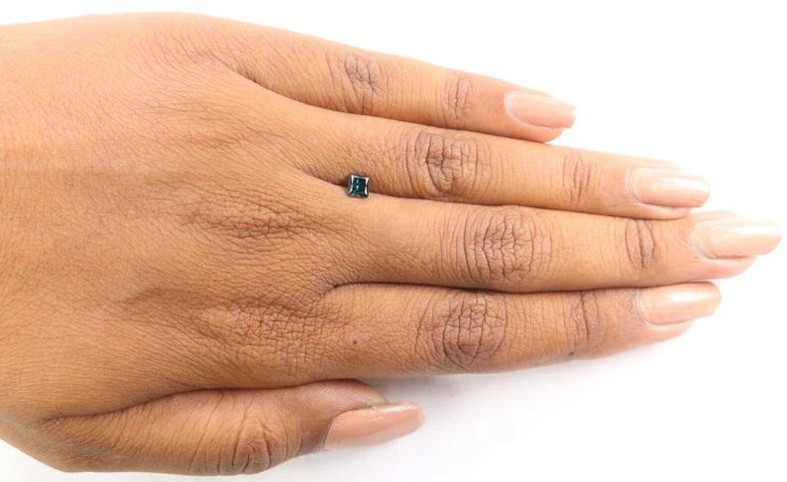 0.42 CT Natural Loose Princess Shape Diamond Blue Color Princess Diamond 4.05 MM Natural Blue Color Princess Brilliant Cut Diamond NQ1385