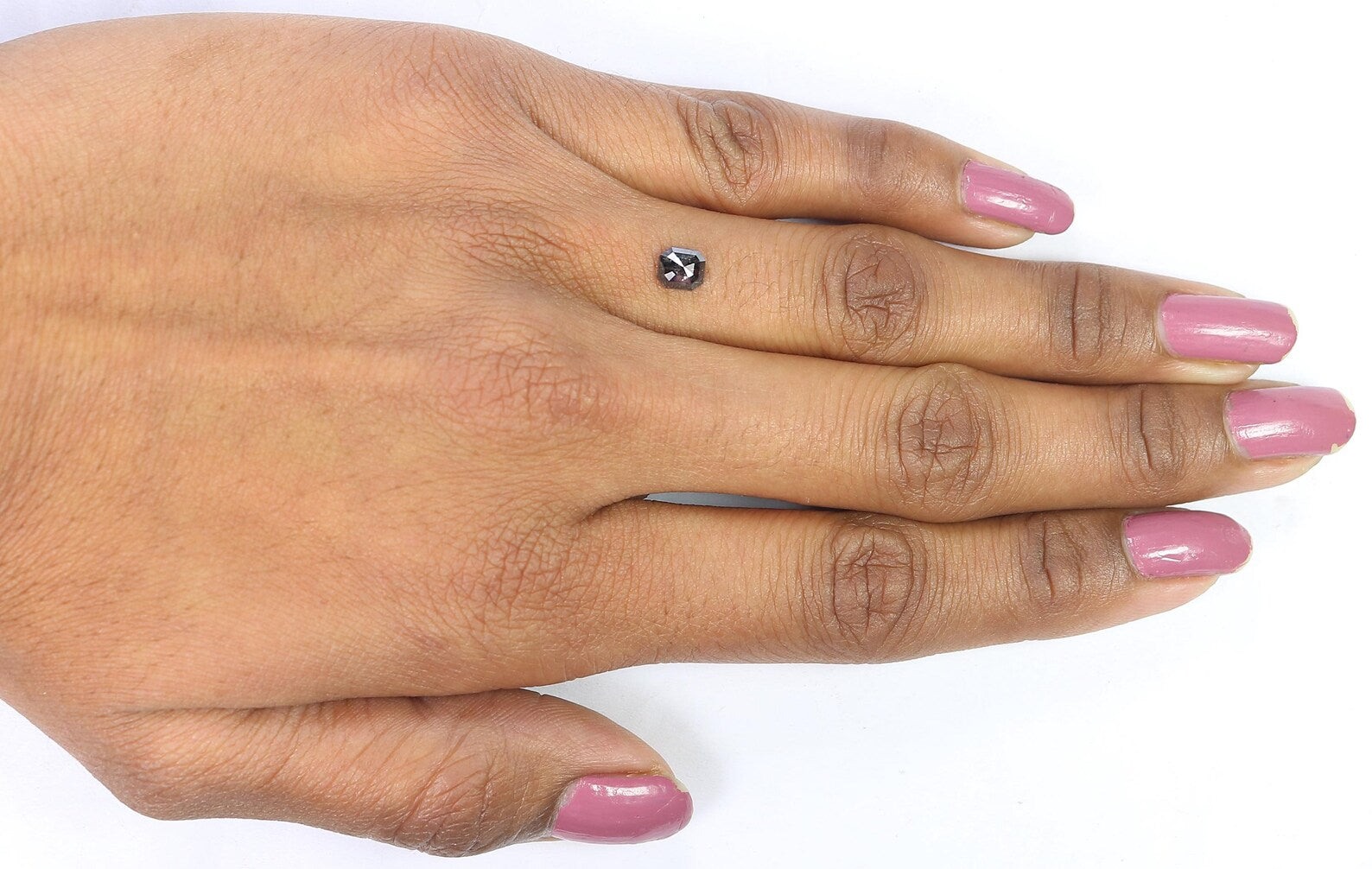 0.55 CT Natural Loose Emerald Shape Diamond Salt And Pepper Emerald Cut Diamond 5.10 MM Black Grey Color Emerald Rose Cut Diamond QN9426