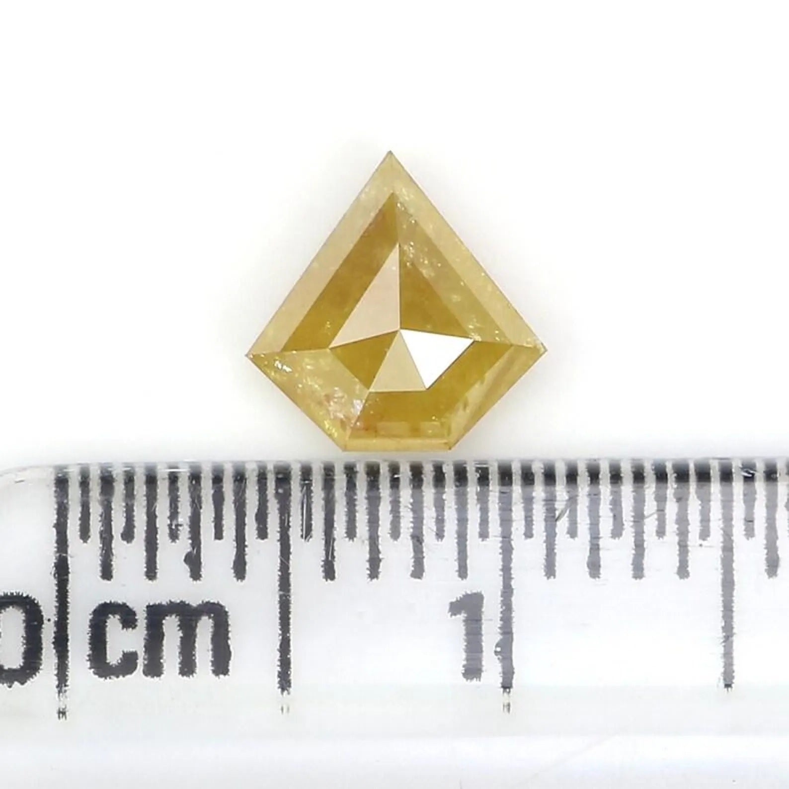 0.99 CT Natural Loose Shield Shape Diamond Yellow Color Shield Cut Diamond 6.80 MM Natural Loose Yellow Color Shield Rose Cut Diamond NQ684