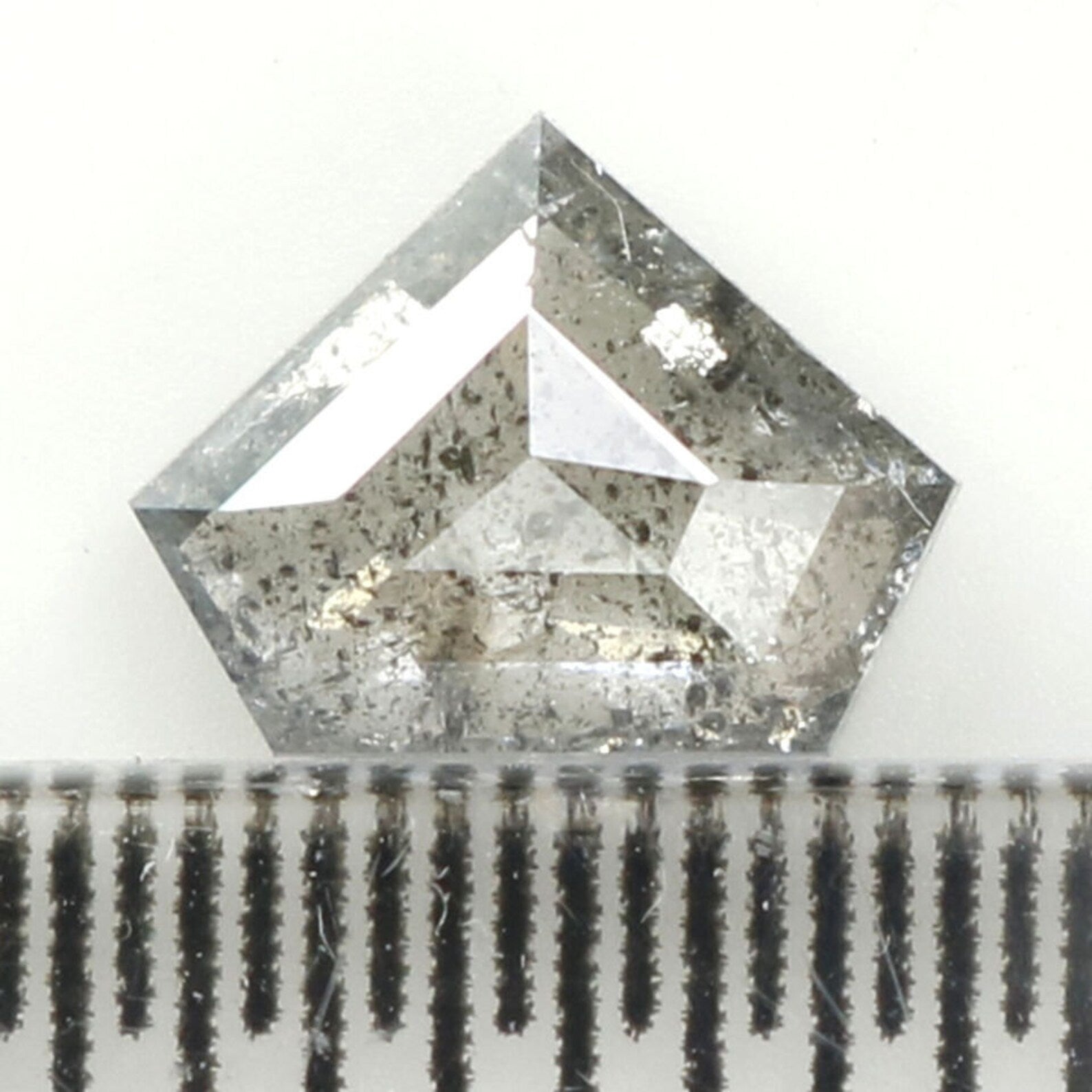 0.58 CT Natural Loose Shield Shape Diamond Salt And Pepper Shield Cut Diamond 5.10 MM Natural Diamond Shield Rose Cut Diamond QN1261