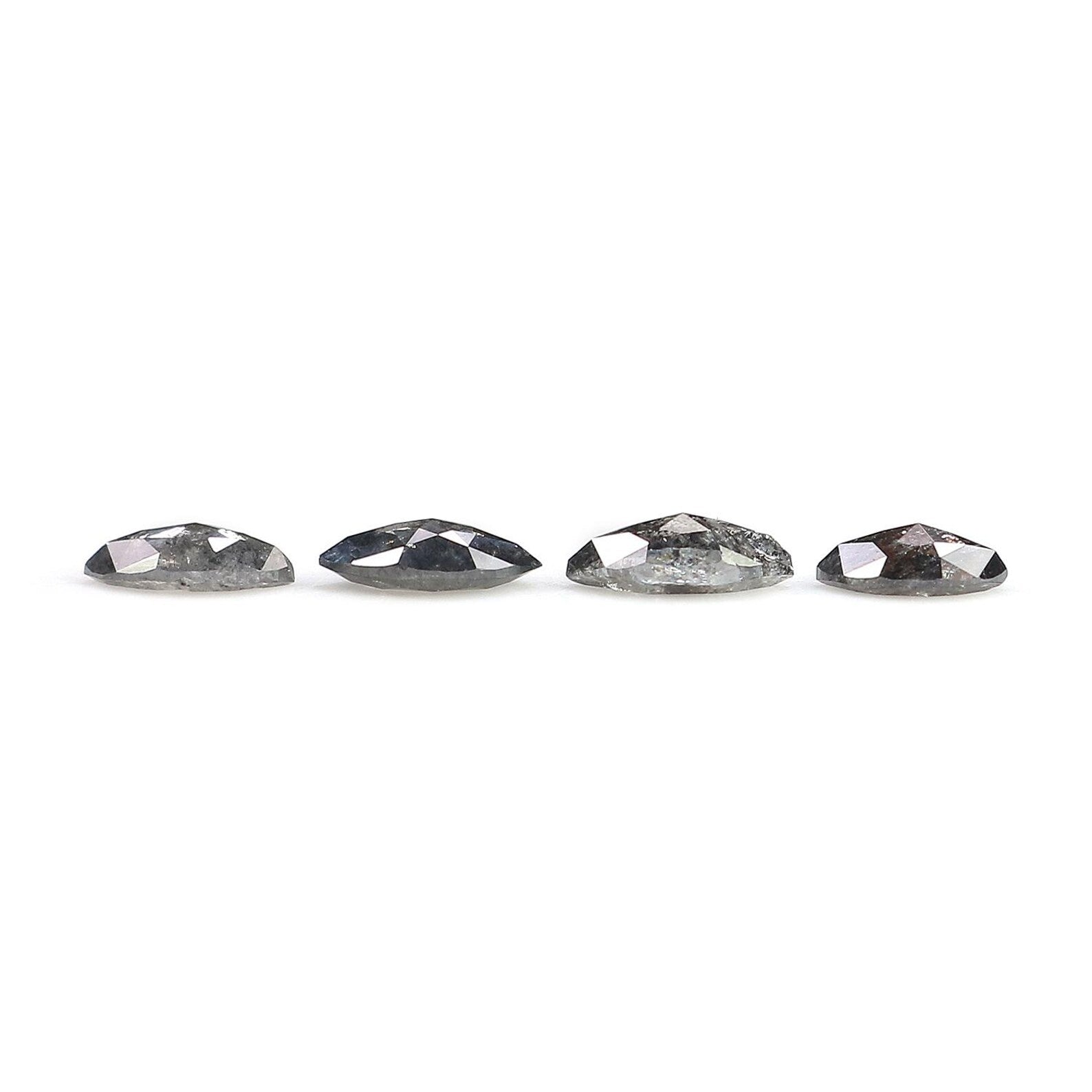 0.84 CT Natural Loose Marquise Shape Diamond Salt And Pepper Marquise Diamond 4.85 MM Natural Black Grey Marquise Rose Cut Diamond NQ1582