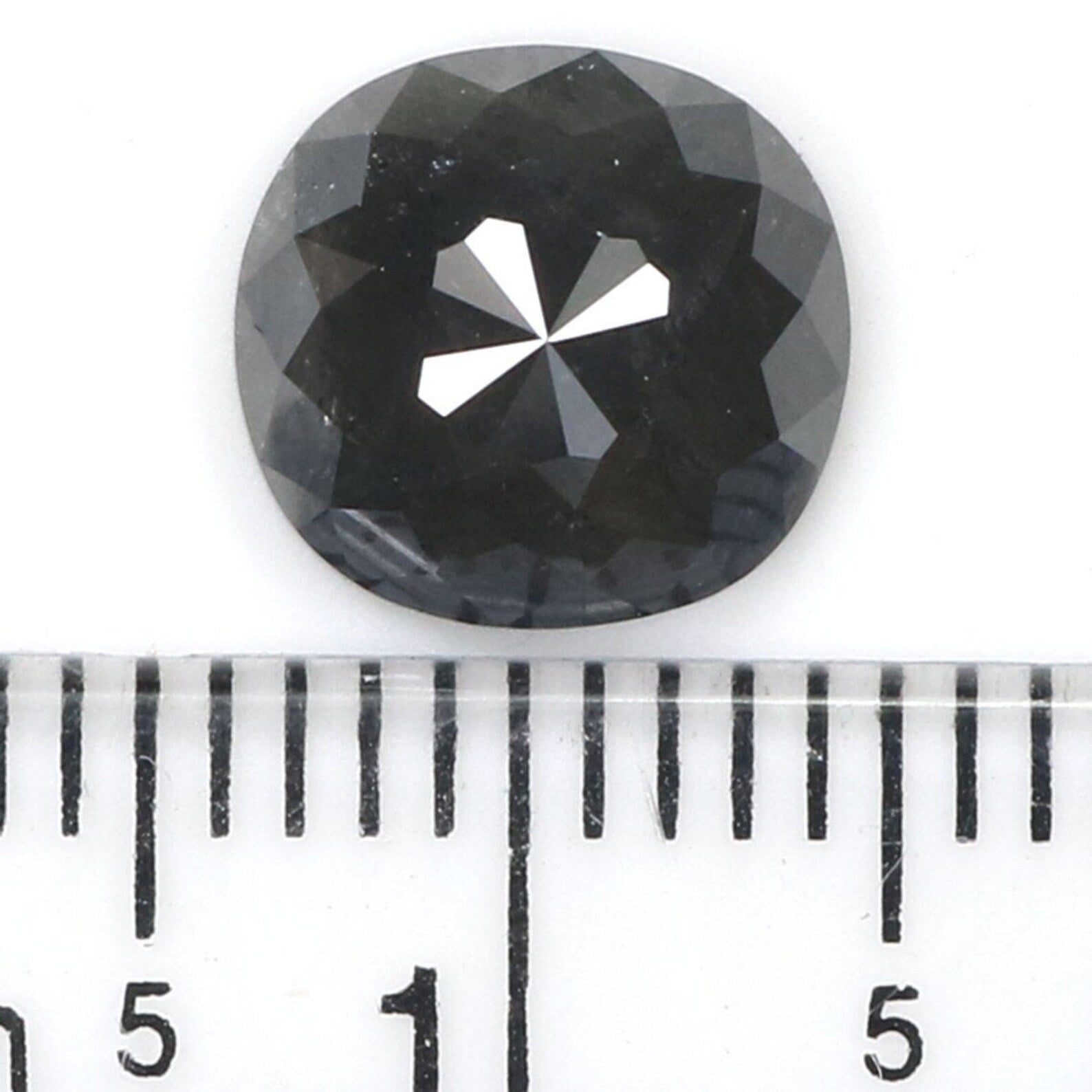 2.02 CT Natural Loose Oval Shape Diamond Salt And Pepper Oval Diamond 8.30 MM Natural Loose Grey Color Oval Shape Rose Cut Diamond NQ9893