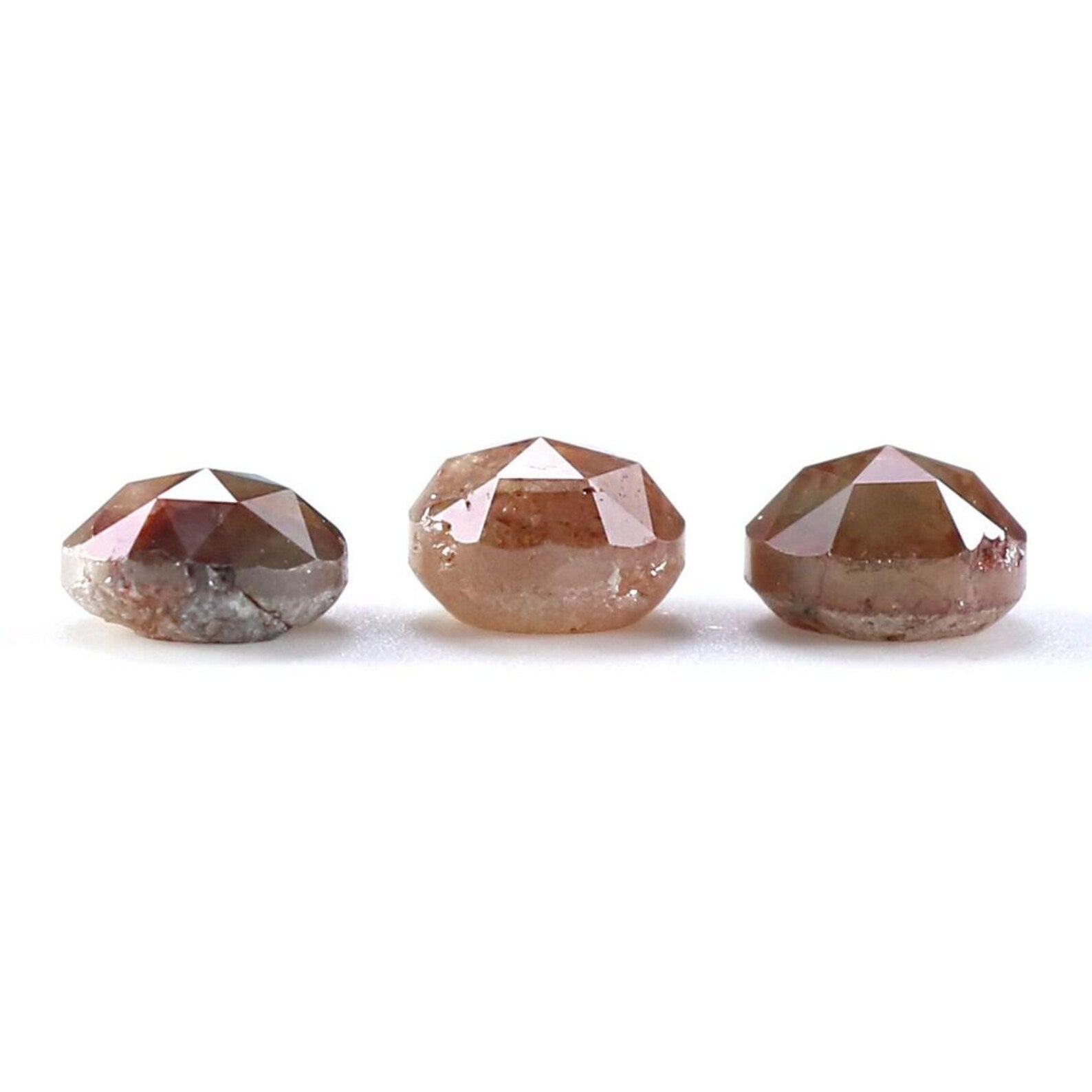 1.51 Ct Natural Loose Round Shape Diamond Brown Color Round Cut Diamond 4.35 MM Natural Diamond Brown Color Round Rose Cut Diamond NQ7438