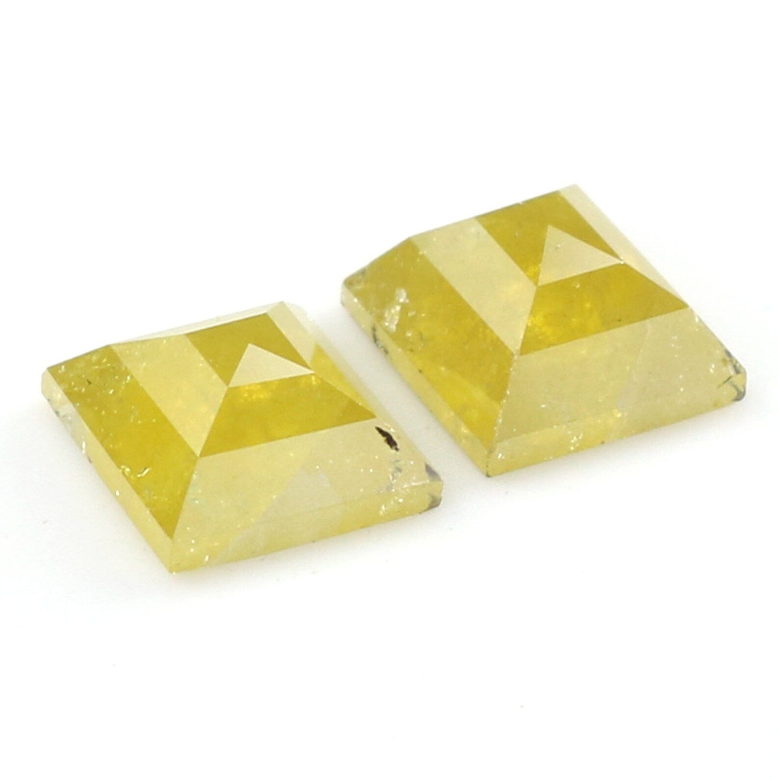 1.83 CT Natural Loose Rectangle Pair Diamond Yellow Color Rectangle Diamond 5.90 MM Natural Loose Rectangle Shape Rose Cut Diamond KDN7986