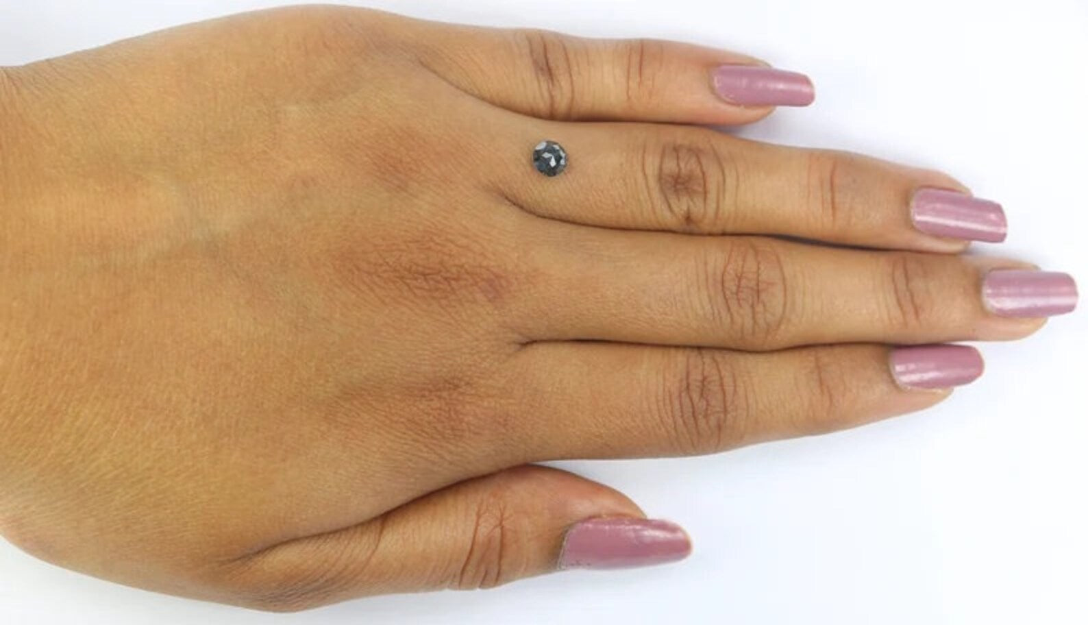 0.53 CT Natural Loose Round Shape Diamond Salt And Pepper Round Cut Diamond 4.85 MM Natural Black Grey Color Round Rose Cut Diamond NQ2308