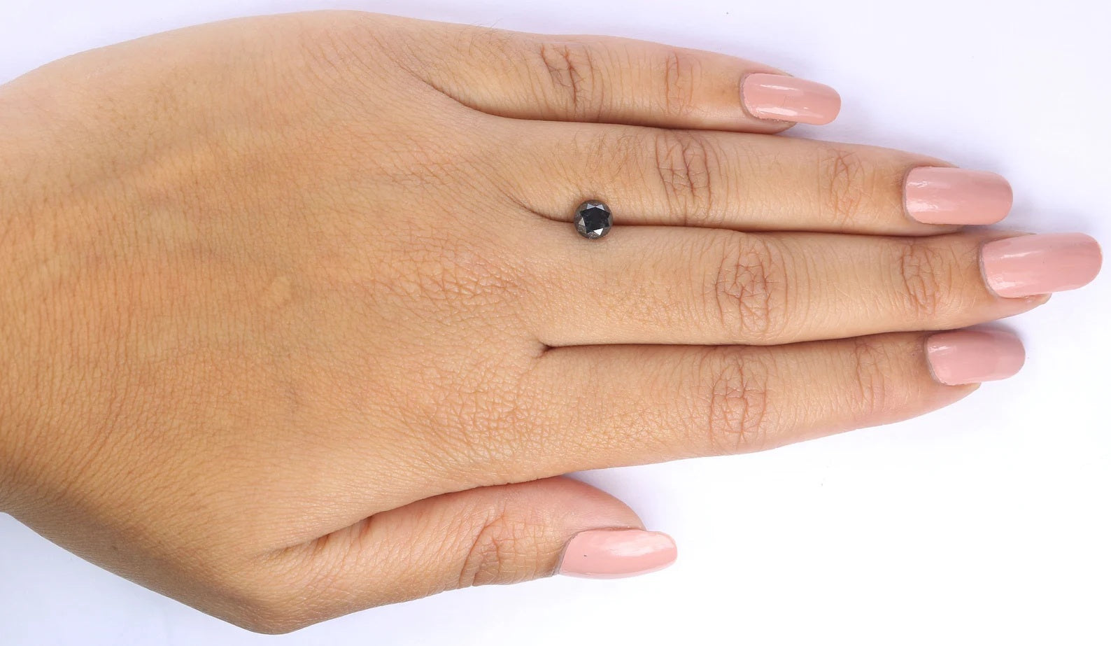 Natural Loose Round Diamond Black Grey Color 0.83 CT 5.40 MM Round Brilliant Cut Diamond KDN8714