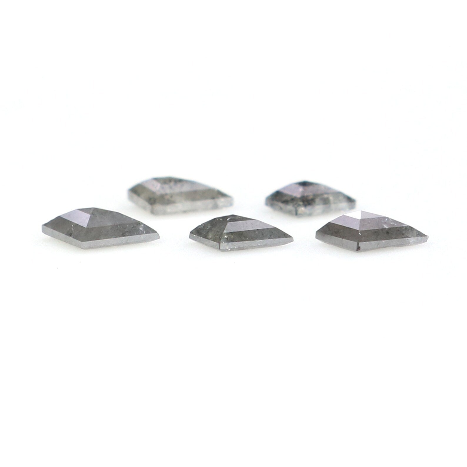 Natural Loose Kite Diamond, Salt And Pepper Kite Diamond, Natural Loose Diamond, Kite Rose Cut Diamond, Kite Cut, 0.39 CT Kite Shape KDN2297