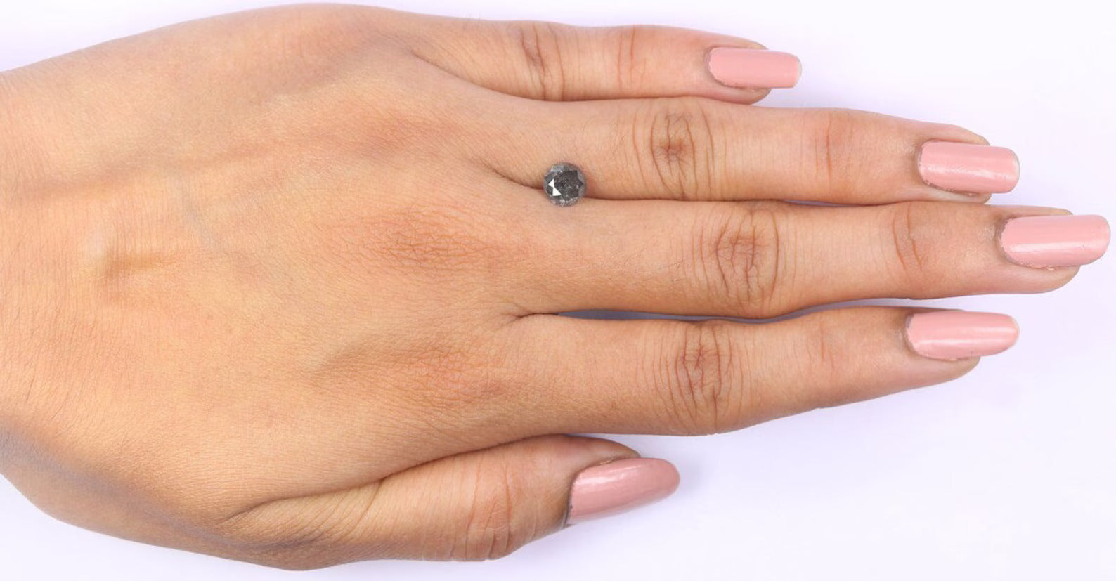0.90 CT Natural Loose Round Shape Diamond Salt And Pepper Round Diamond 5.90 MM Natural Black Grey Color Round Brilliant Cut Diamond NQ9076