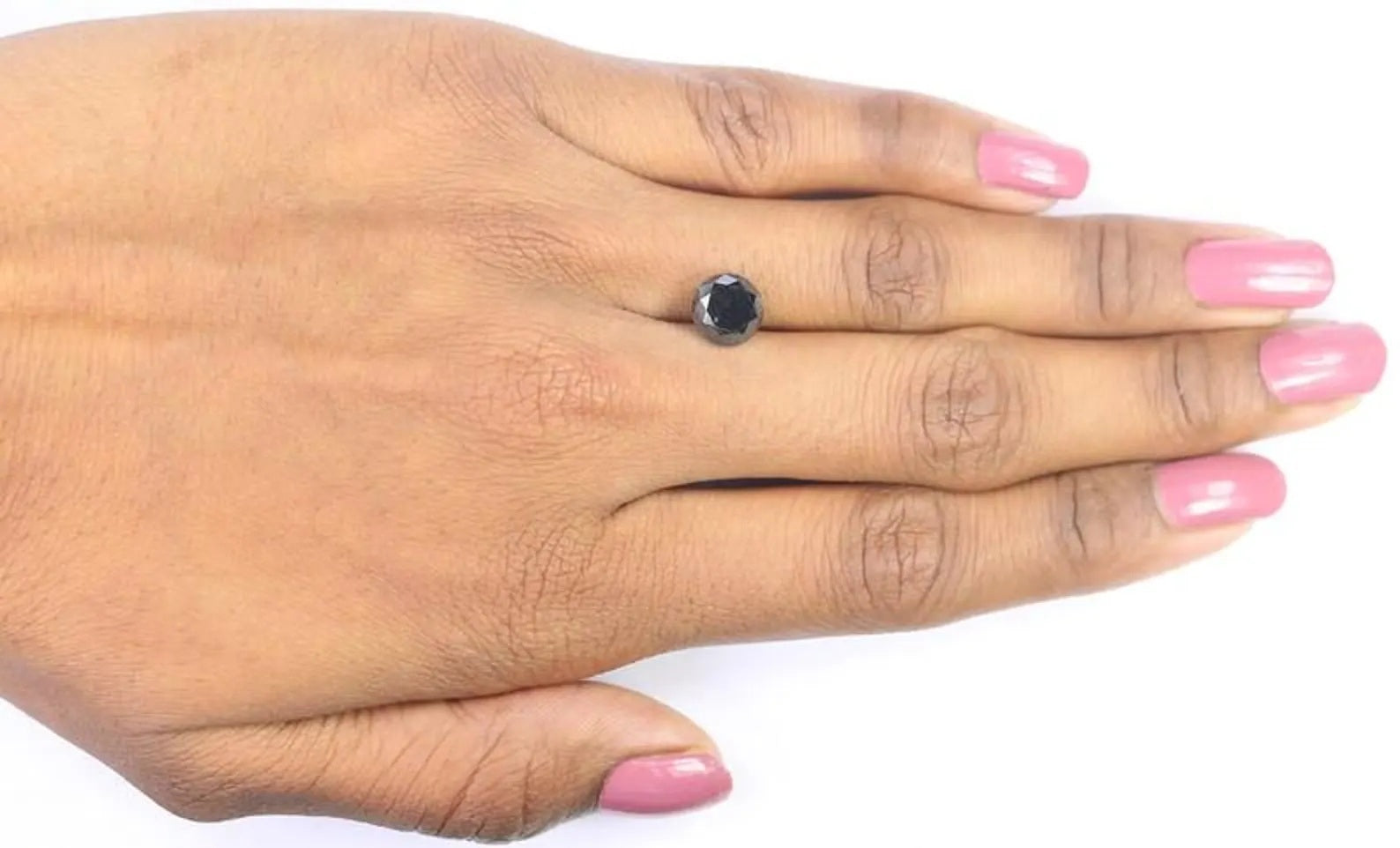 2.14 CT Natural Loose Round Shape Diamond Black Color Round Diamond 7.80 MM Natural Loose Black Color Round Brilliant Cut Diamond NQB1689