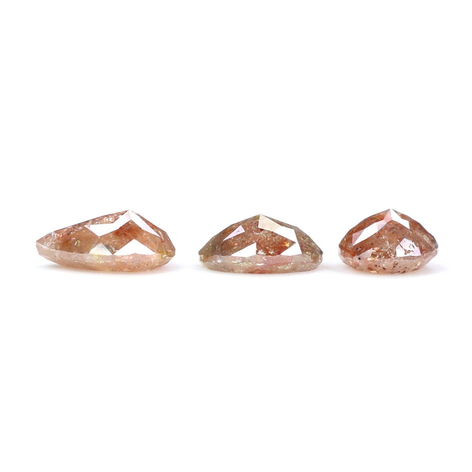 1.96 CT Natural Loose Mix Shape Diamond Brown Color Diamond 5.10 MM Natural Loose Diamond Brown Color Mix Shape Rose Cut Diamond KDN1998