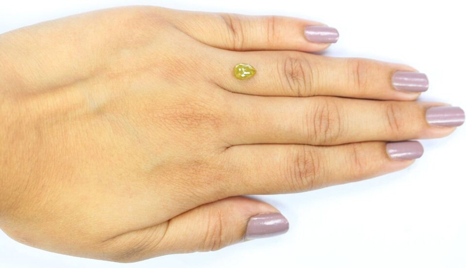 1.21 CT Natural Loose Pear Shape Diamond Yellow Color Pear Cut Diamond 7.40 MM Natural Loose Diamond Yellow Pear Rose Cut Diamond NQ9212