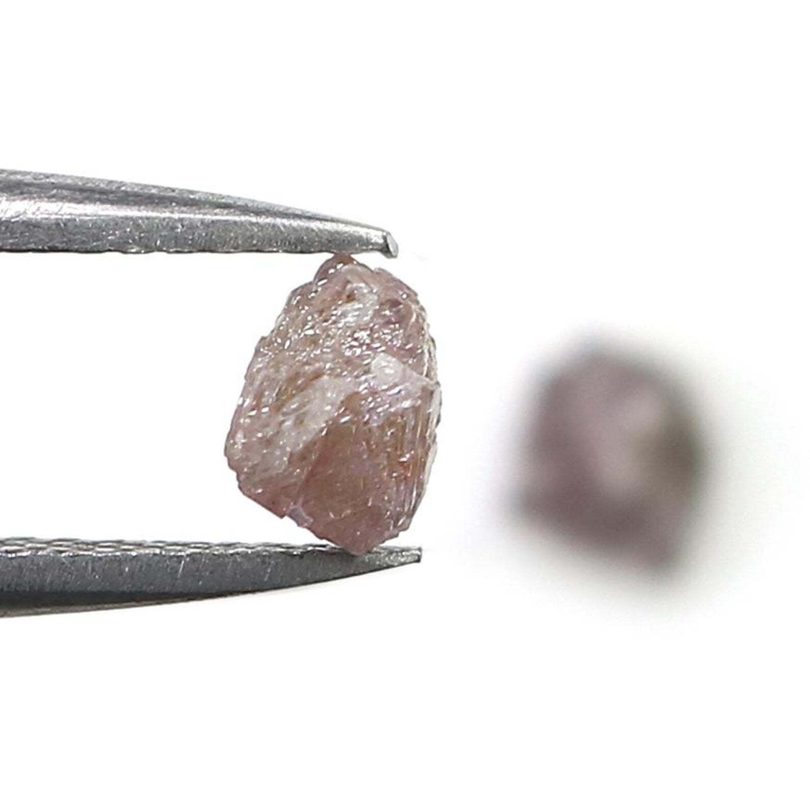 0.94 CT Natural Loose Rough Shape Diamond Pink Color Irregular Diamond 5.35 MM Natural Loose Diamond Pink Color Rough Cut Diamond NQ2527