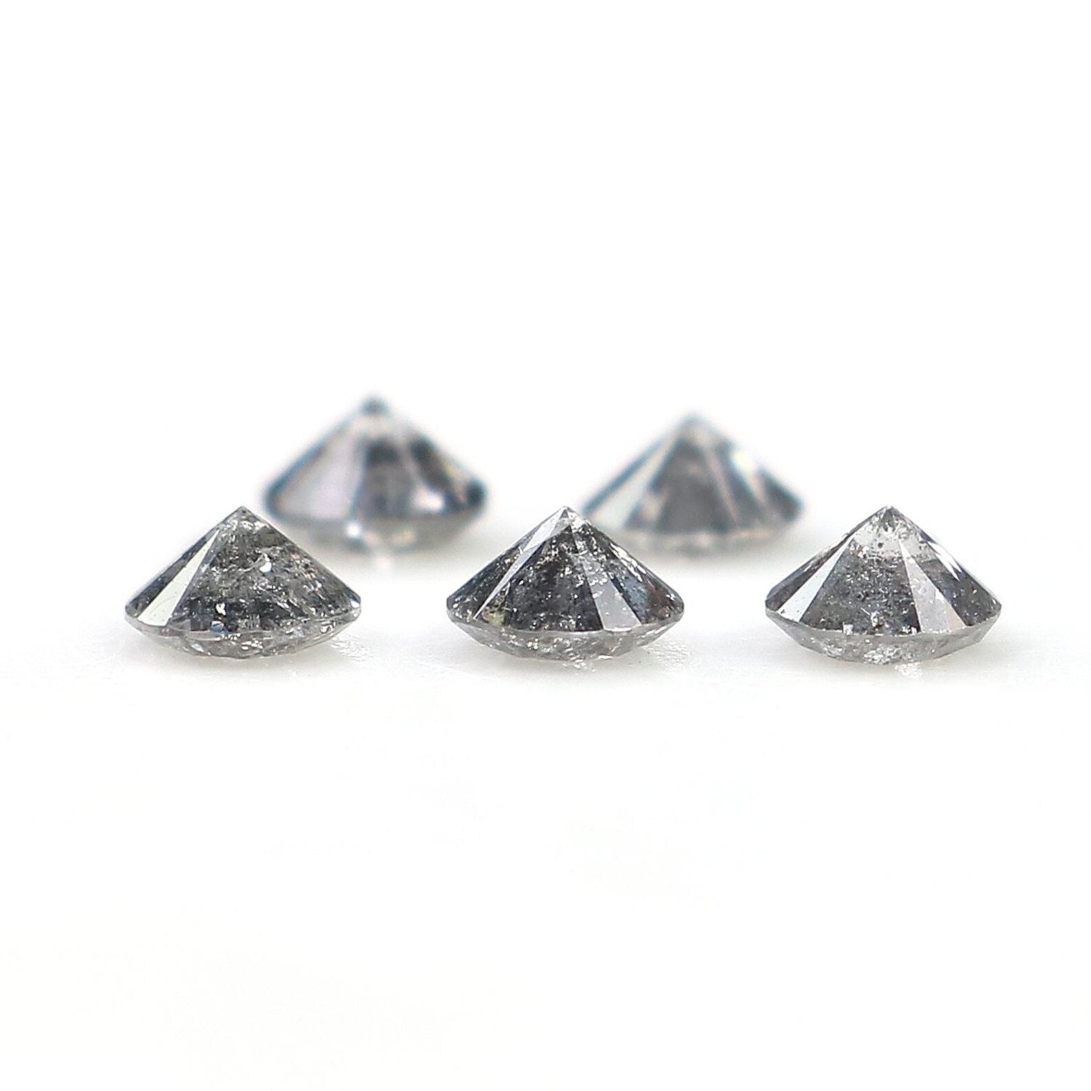 0.68 CT Natural Loose Round Diamond Salt And Pepper Round Diamond 3.20 MM Natural Loose Black Grey Color Round Brilliant Cut Diamond NQ1615