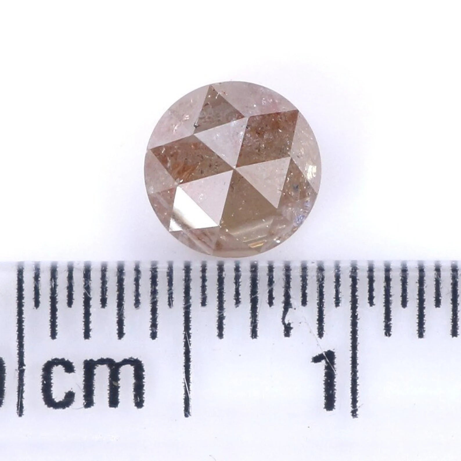 0.83 CT Natural Loose Round Cut Diamond Brown Color Round Shape Diamond 5.25 MM Natural Diamond Brown Color Round Rose Cut Diamond NQ8915