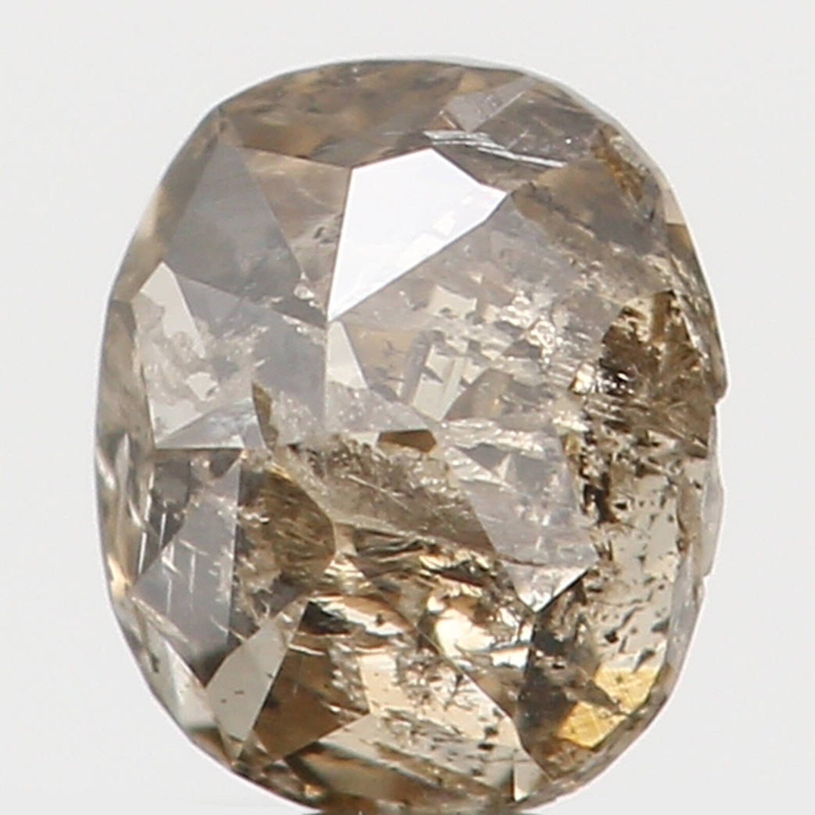 0.18 Ct Natural Loose Diamond Oval Brown Color I1 Clarity 3.40 MM N7334