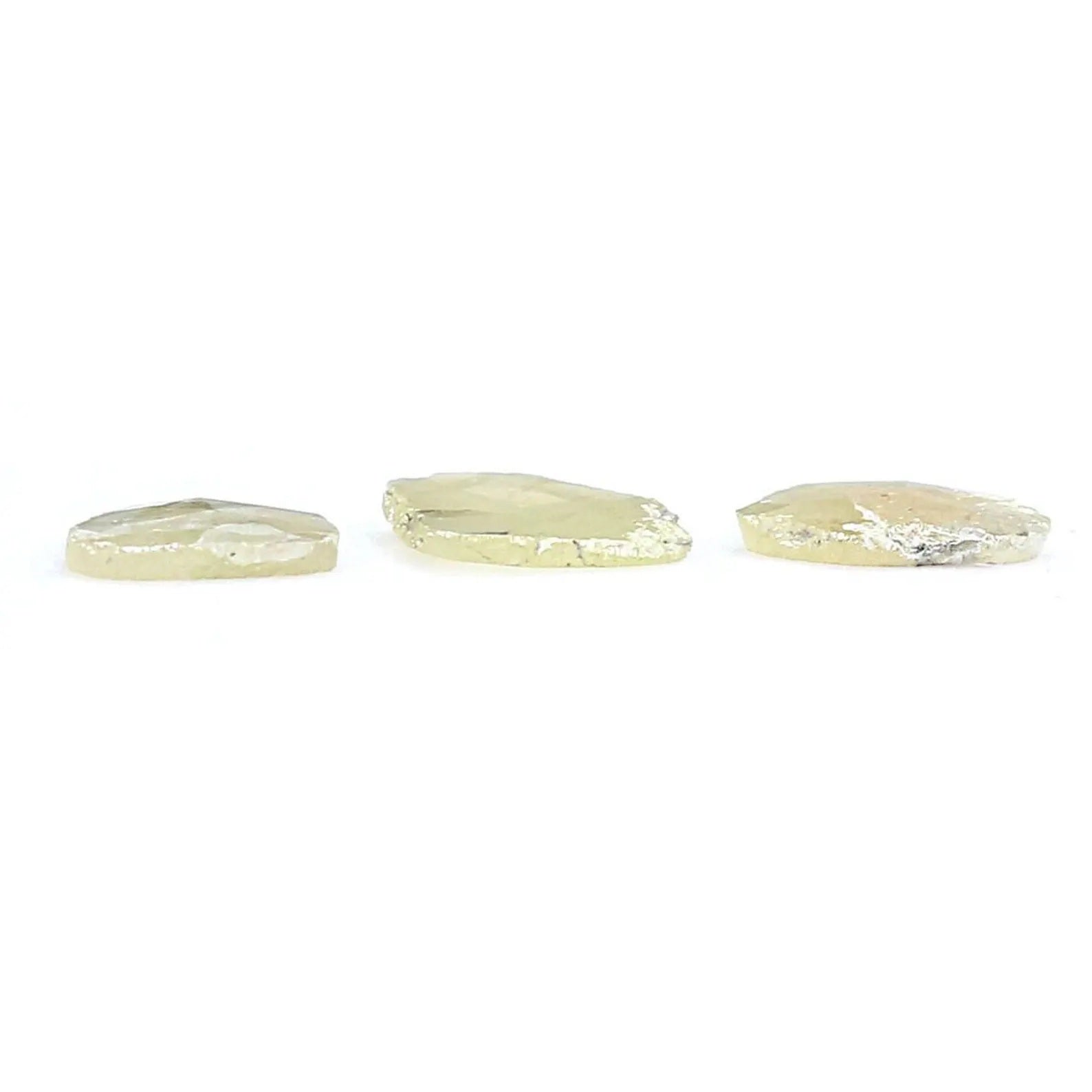 1.02 CT Natural Loose Slice Diamond Yellow Color Slice Diamond 6.30 MM Natural Loose Diamond Grey Color Irregular Rose Cut Diamond NQ1989