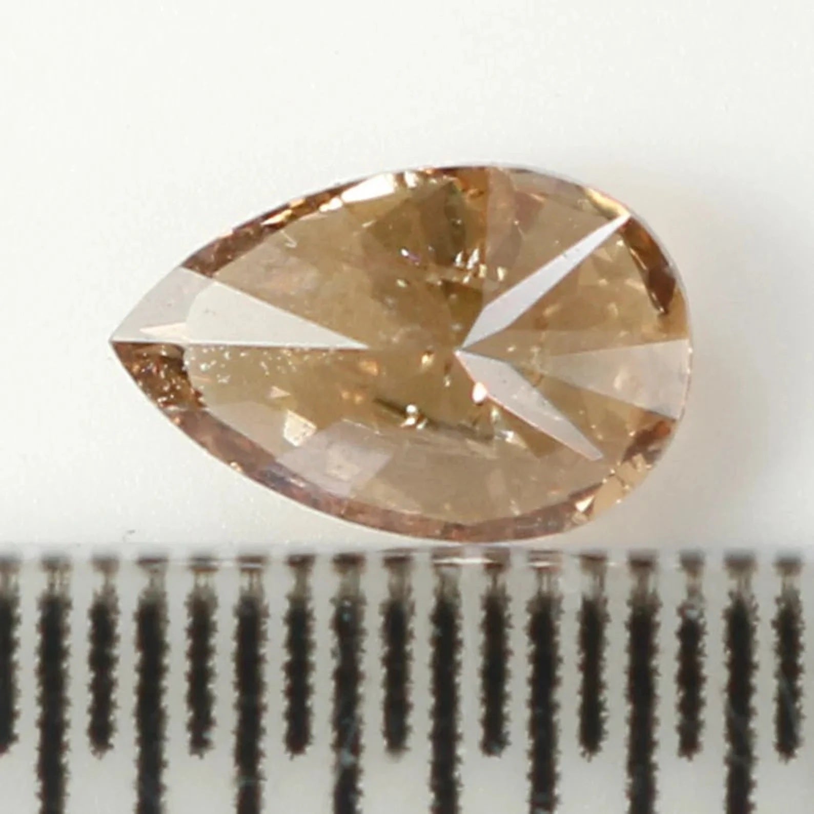0.38 Ct Natural Loose Pear Shape Diamond Brown Color Pear Cut Diamond 6.00 MM Natural Diamond Brown Color Pear Brilliant Cut Diamond NQ1249