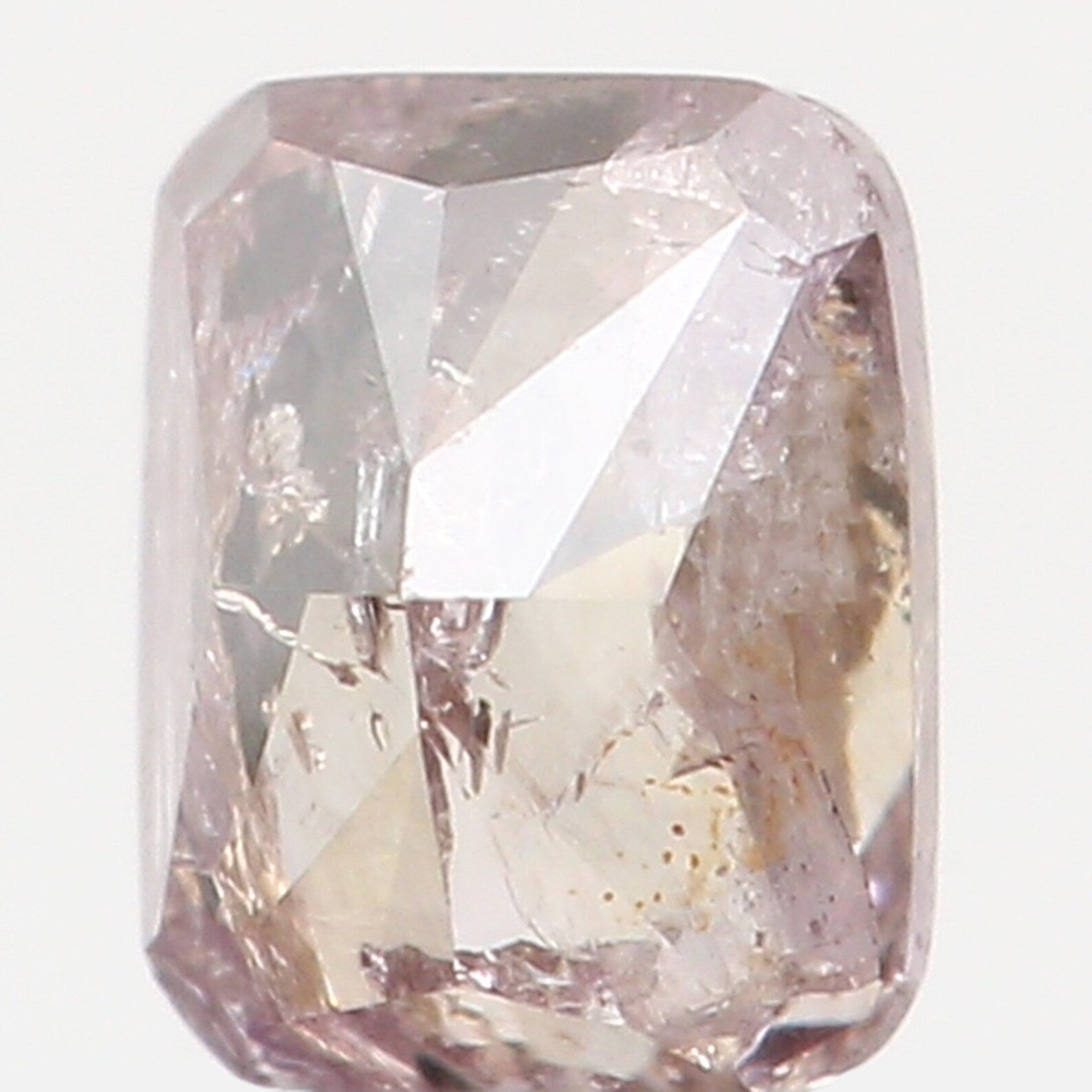 0.16 CT Natural Loose Cushion Diamond Brown Color Diamond Natural Loose Cushion Diamond 3.30 MM Pink Color Cushion Rose Cut Diamond N7726