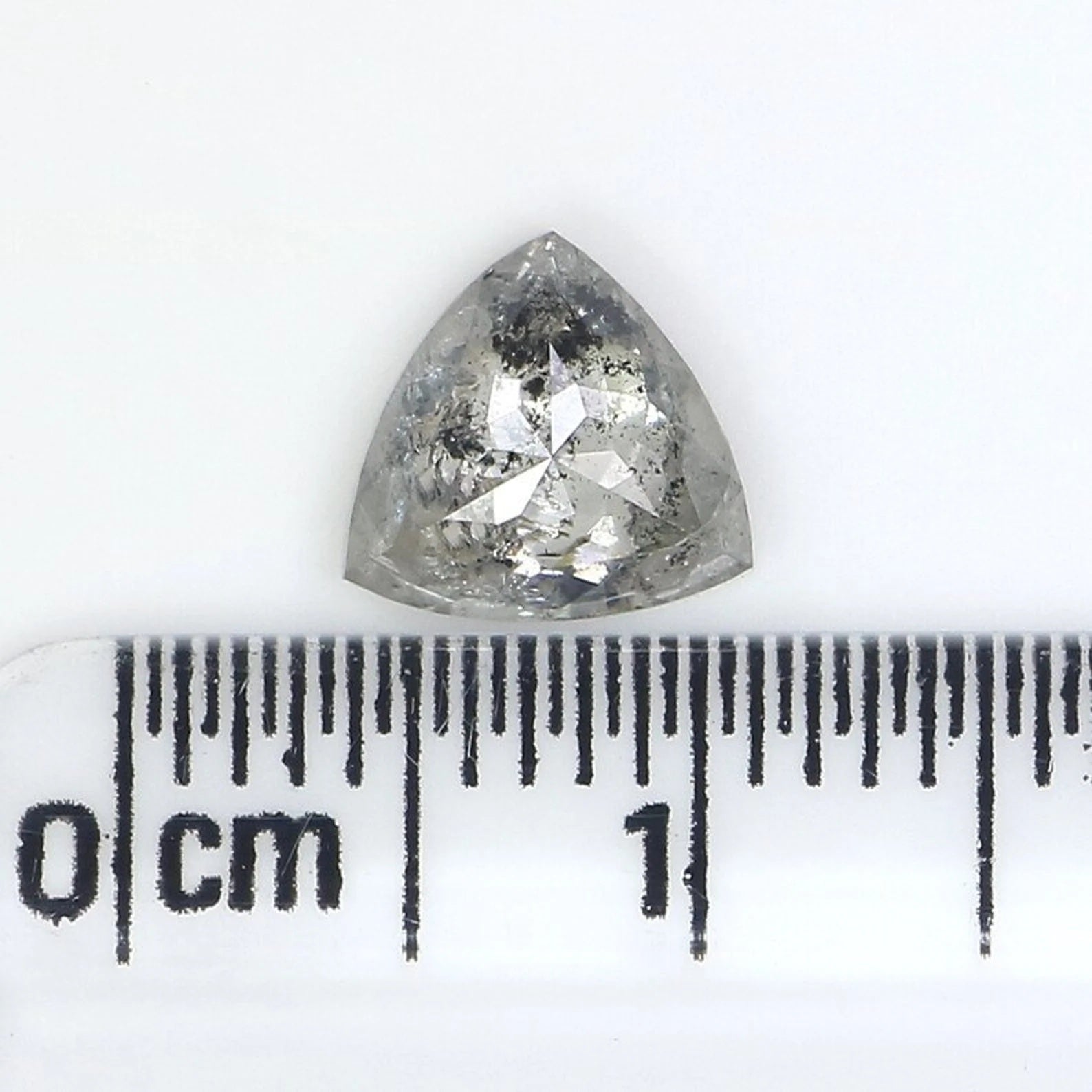 1.35 CT Natural Loose Triangle Shape Diamond Salt And Pepper Triangle Cut Diamond 7.10 MM Natural Loose Diamond Triangle Cut Diamond QN8925