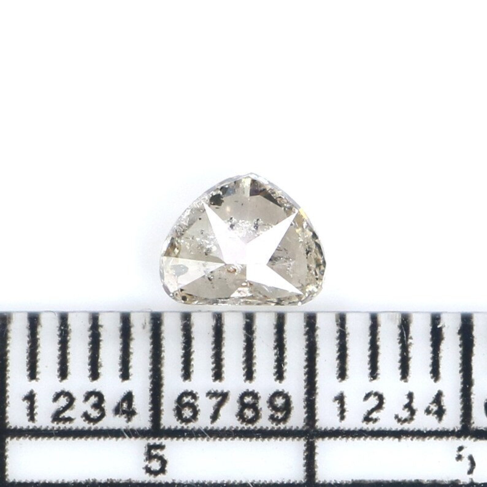 0.51 CT Natural Loose Heart Shape Diamond Yellow Grey Color Heart Diamond 4.30 MM Natural Loose Diamond Heart Brilliant Cut Diamond NQ7492