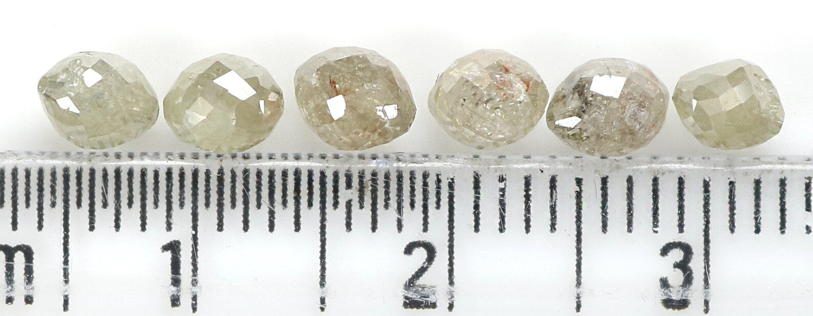 Natural Loose Egg Shape Bead Gray Color Diamond 3.51 CT 4.40 MM Bead Shape Rose Cut Diamond KDN1786