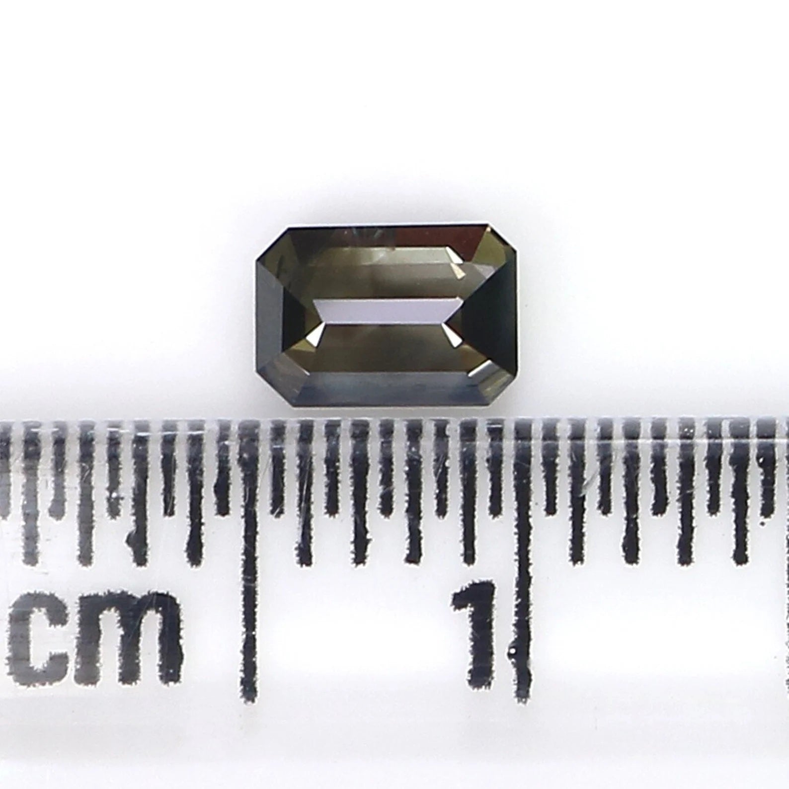 0.32 CT Natural Loose Emerald Shape Diamond Salt And Pepper Emerald Diamond Diamond 4.80 MM Black Grey Color Emerald Rose Cut Diamond NQ289