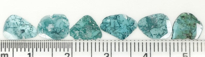 1.86 Ct Natural Loose Slice Shape Diamond Blue Color Slice Cut Diamond 7.70 MM Natural Loose Diamond Blue Color Irregular Cut Diamond NQ1315