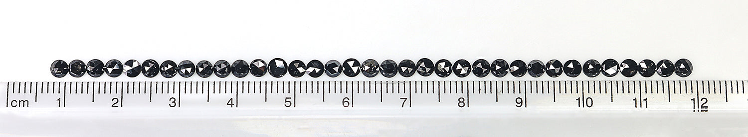 4.15 CT Natural Loose Round Rose Cut Diamond Black Color Round Shape Diamond 3.10 MM Natural Loose Black Color Round Rose Cut Diamond LQ1750
