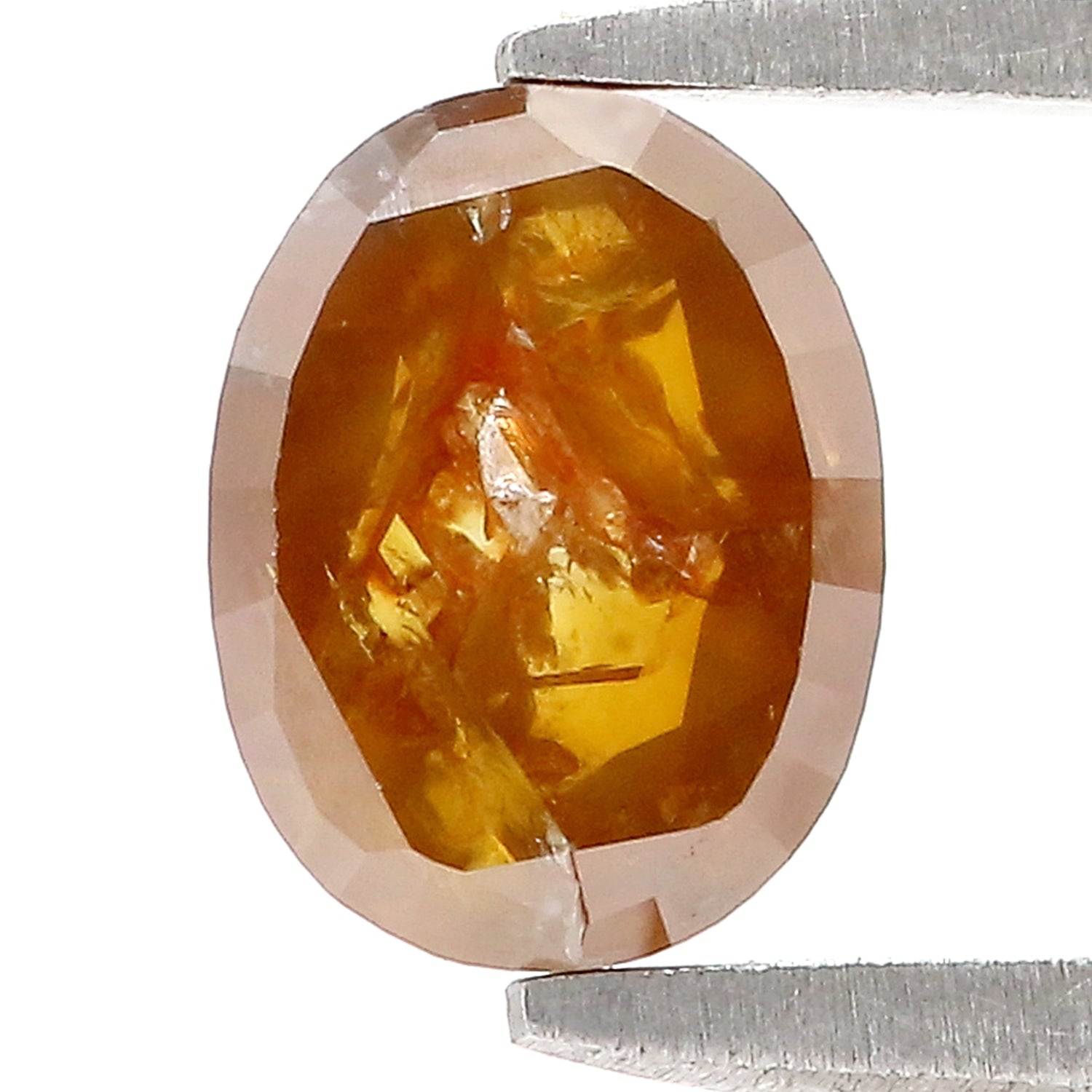 1.02 CT Natural Loose Oval Shape Diamond Brown Color Oval Cut Diamond 6.90 MM Natural Loose Brown Color Diamond Oval Rose Cut Diamond NQ1065