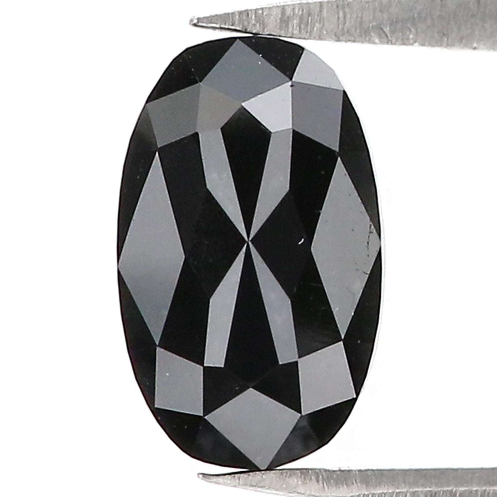 1.94 Ct Natural Loose Oval Shape Diamond Black Color Oval Cut Diamond 9.15 MM Natural Loose Diamond Black Oval Shape Rose Cut Diamond KDN375
