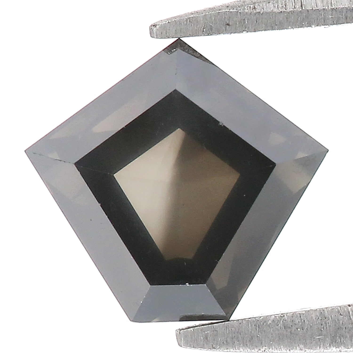1.74 Ct IGI CERTIFIED Natural Loose Pentagon Cut Diamond Black Color Diamond 8.05 MM Natural Loose Diamond Pentagon Shape Diamond  QL9381