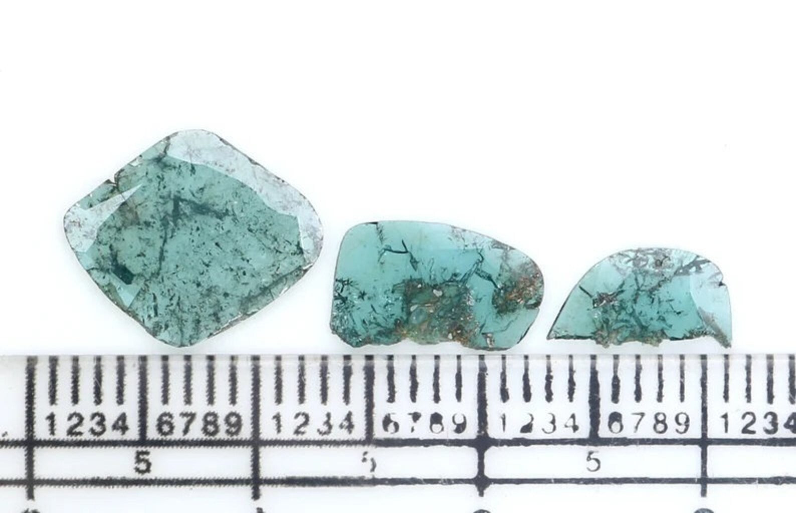 1.29 Ct Natural Loose Slice Shape Diamond Blue Color Slice Cut Diamond 8.35 MM Natural Loose Diamond Blue Color Irregular Cut Diamond NQ1272