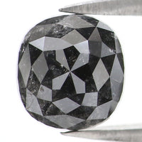 Natural Loose Cushion Diamond, Salt And Pepper Diamond, Natural Loose Diamond, Cushion Rose Cut Diamond, 2.66 CT Cushion Shape Diamond L2835