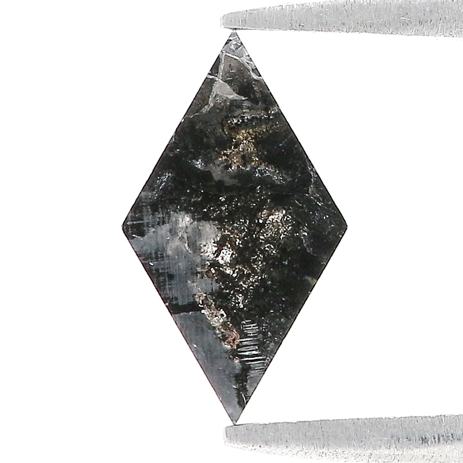 0.80 CT Natural Loose Kite Shape Diamond Salt And Pepper Kite Diamond 10.50 MM Natural Loose Black Grey Color Kite Rose Cut Diamond L3445