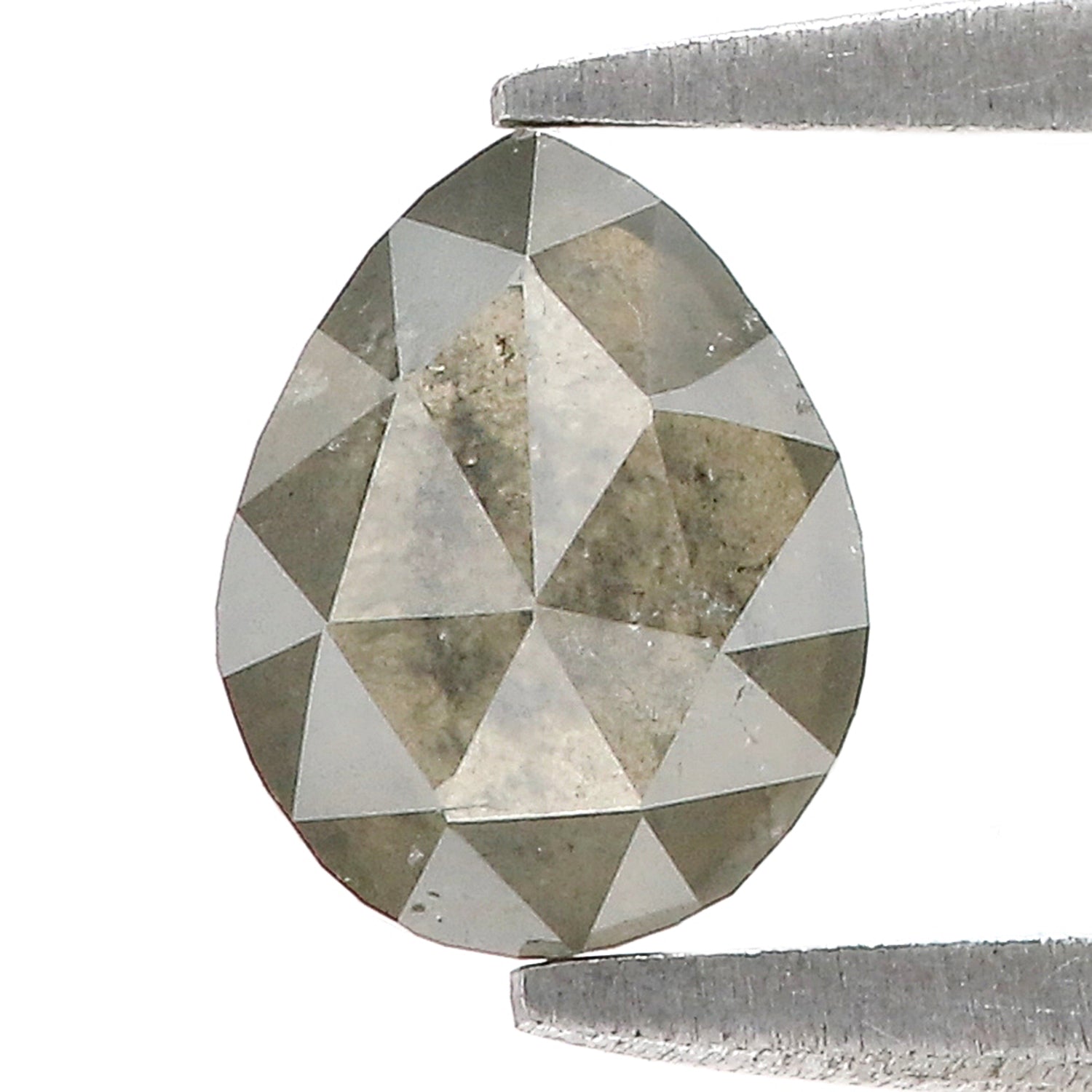 1.00 CT Natural Loose Pear Shape Diamond Grey Color Pear Cut Diamond 6.70 MM Natural Loose Grey Color Diamond Pear Rose Cut Diamond LQ7569