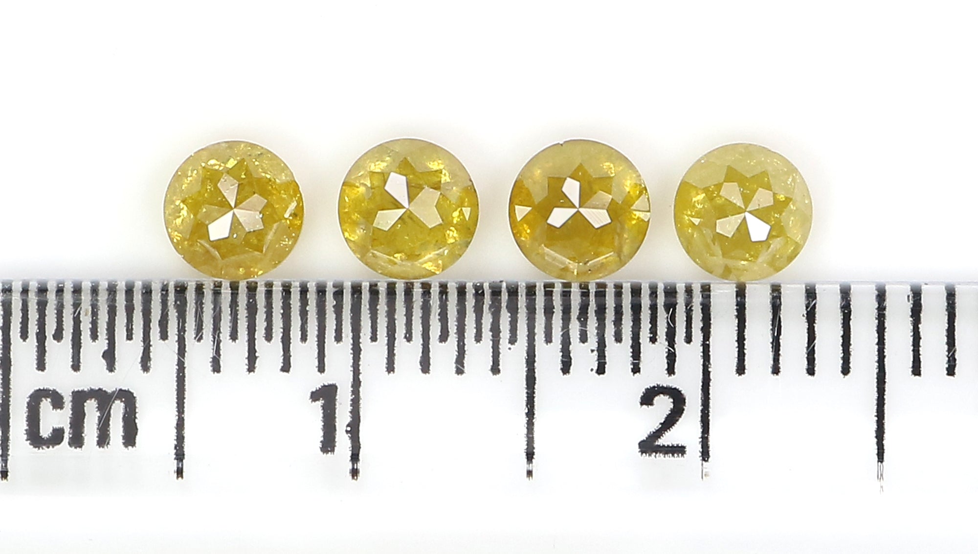 1.47 CT Natural Loose Round Rose Cut Diamond Yellow Color Round Shape Diamond 4.00 MM Natural Yellow Color Round Rose Cut Diamond LQ2927